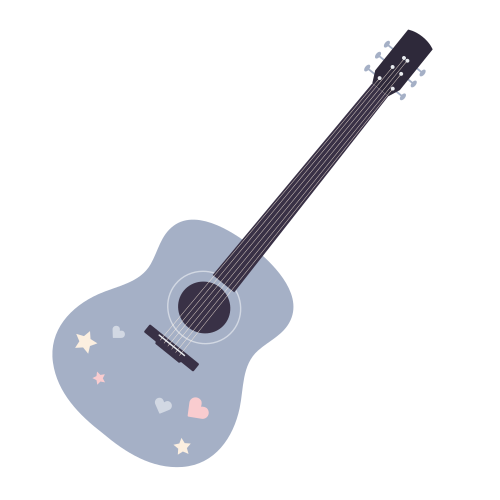 Playing guitar instrument hobby. Creative musical occupation, guitarist artist vector illustration