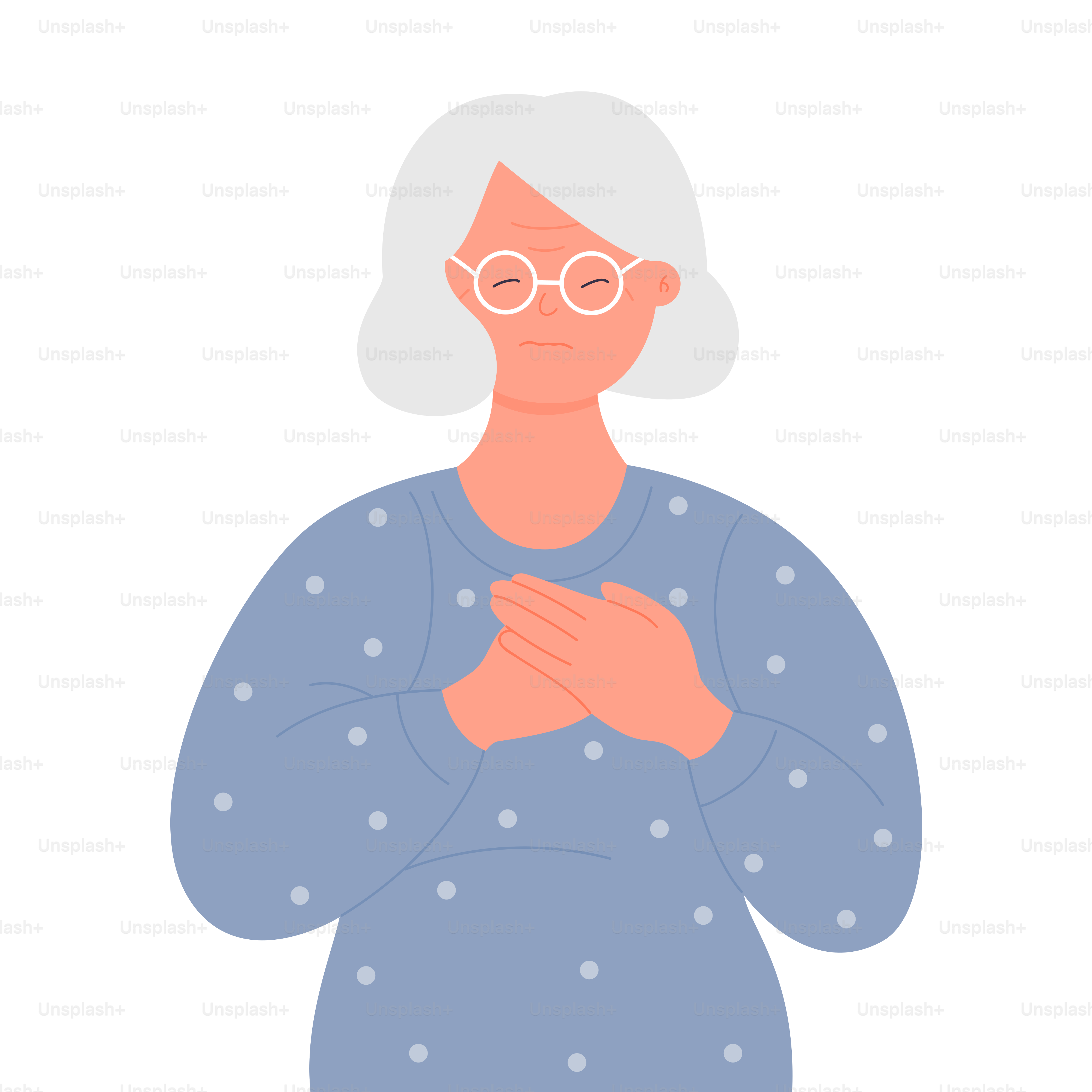 Sick adult chest pain. Heart attack, cardiac disease, suffering from illness vector illustration