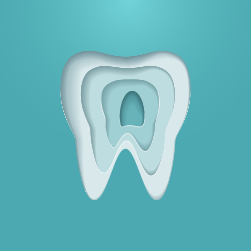 Tooth Logo Icon Poster. Modern Styled Vector Illustration.