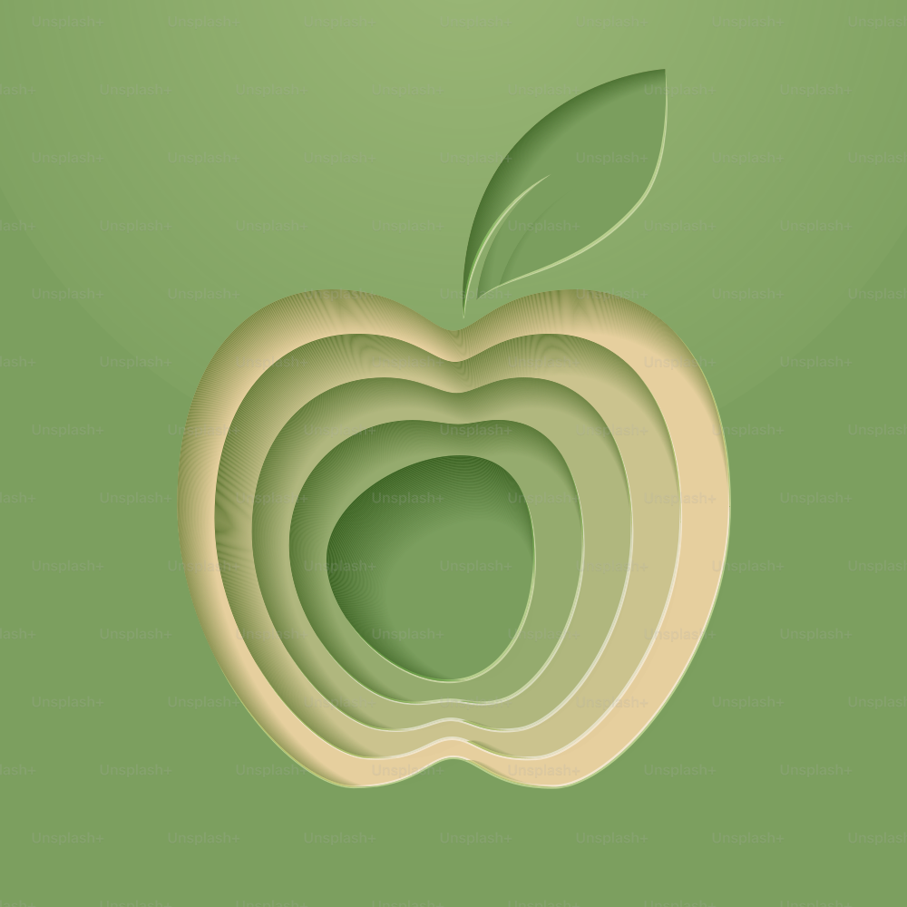 Apple Logo Icon Poster. Modern Styled Vector Illustration.