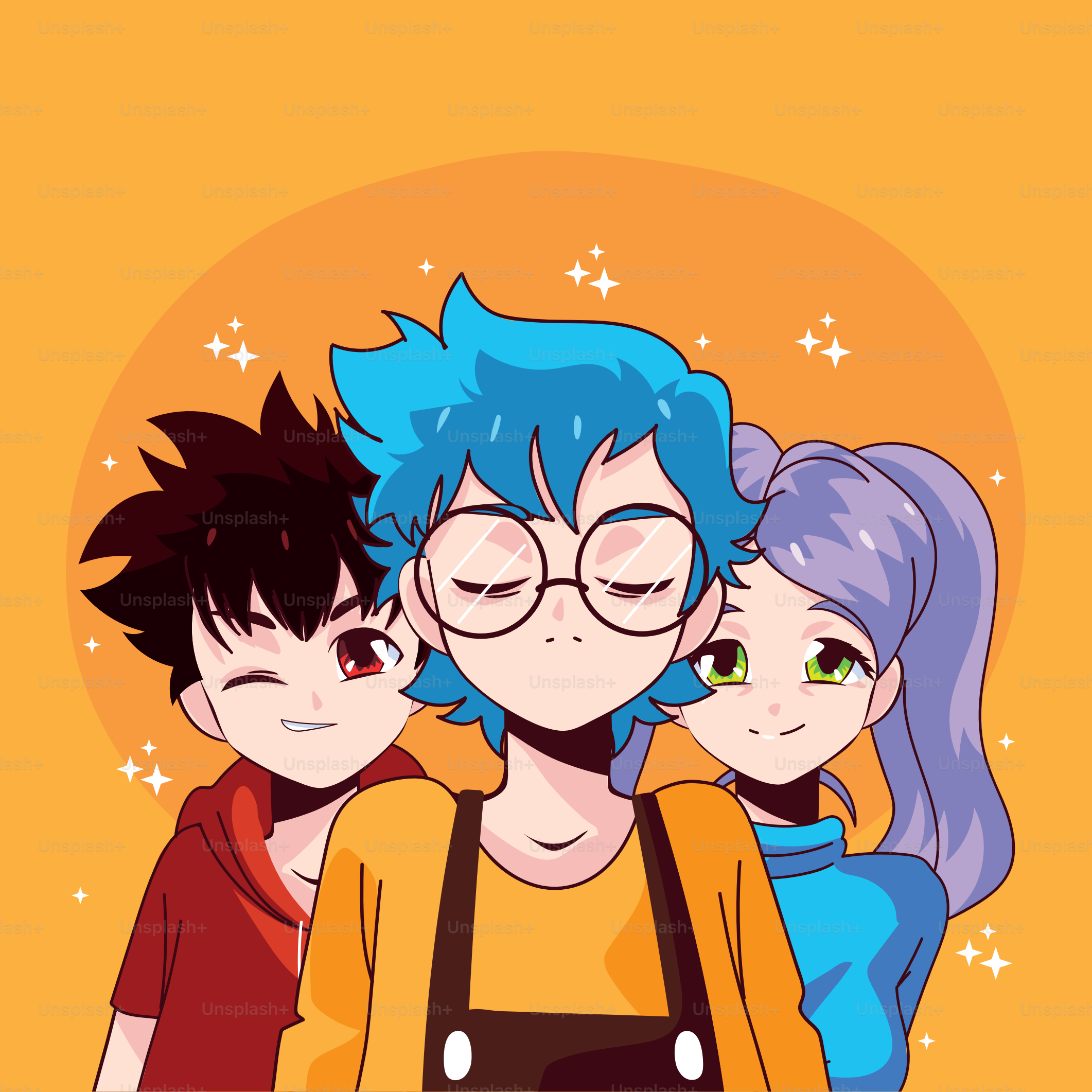 manga boys and girl cartoons