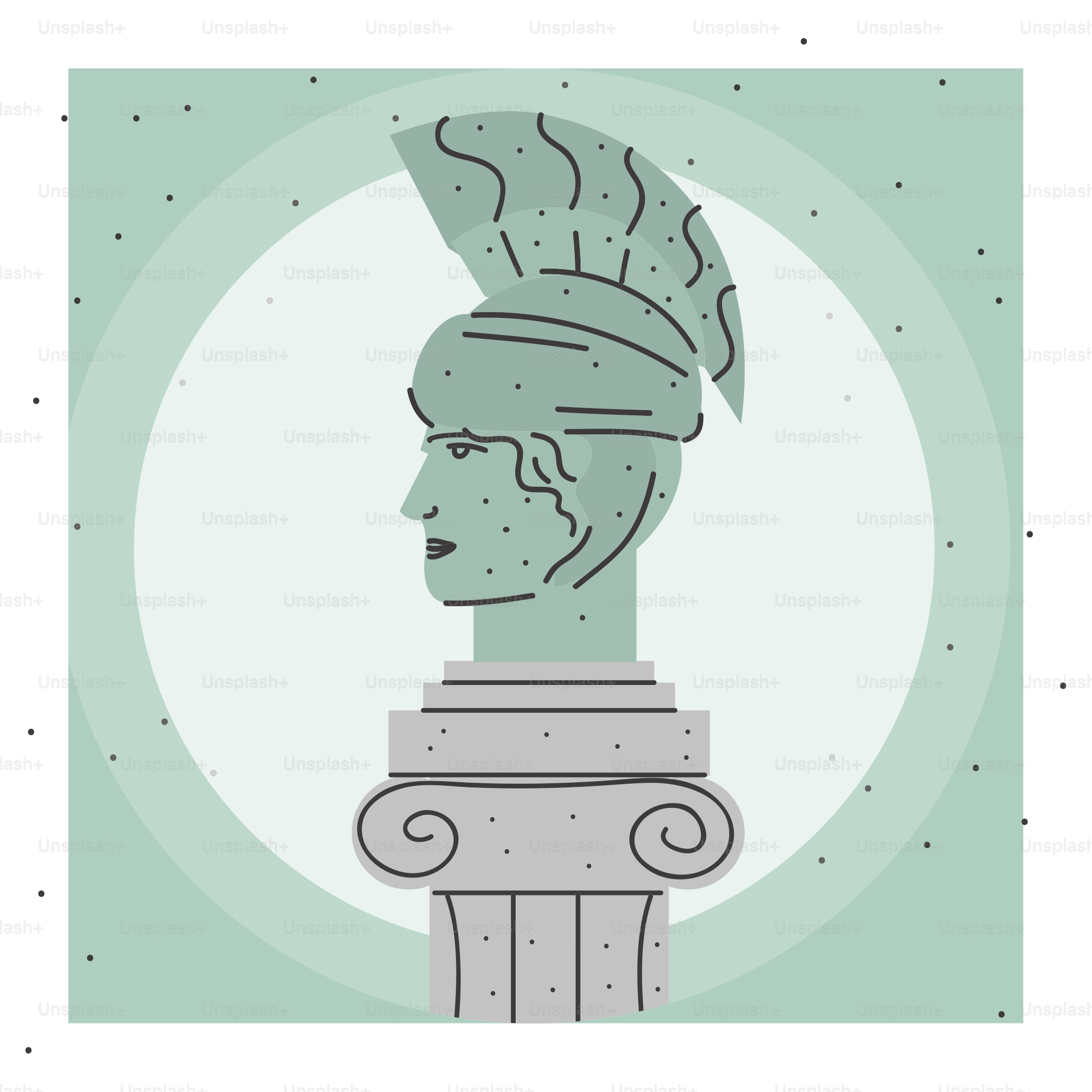 Guerrier sur colonne Conception grecque vectoriel – Image de Illustration  sur Unsplash, image size:3000x3000