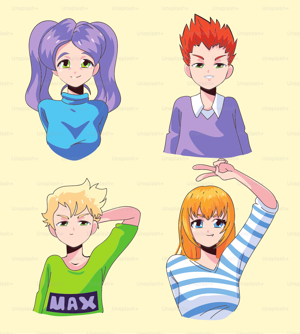 boys girls manga cartoon anime