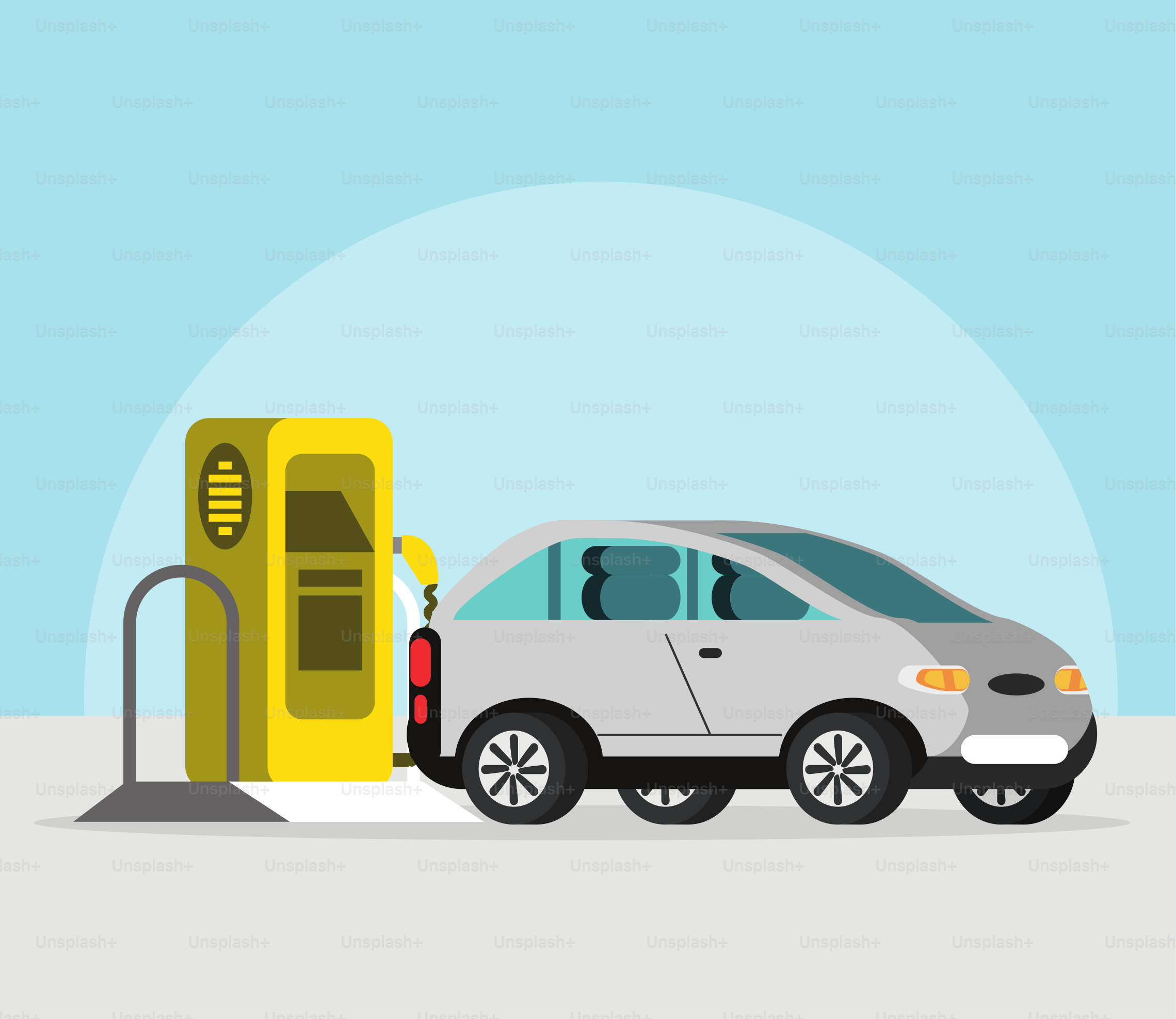 electric car and charging station power