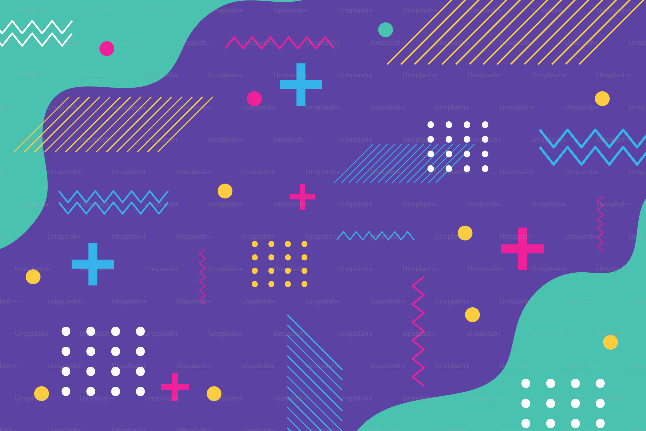 shapes texture trendy 80s 90s style abstract vector illustration