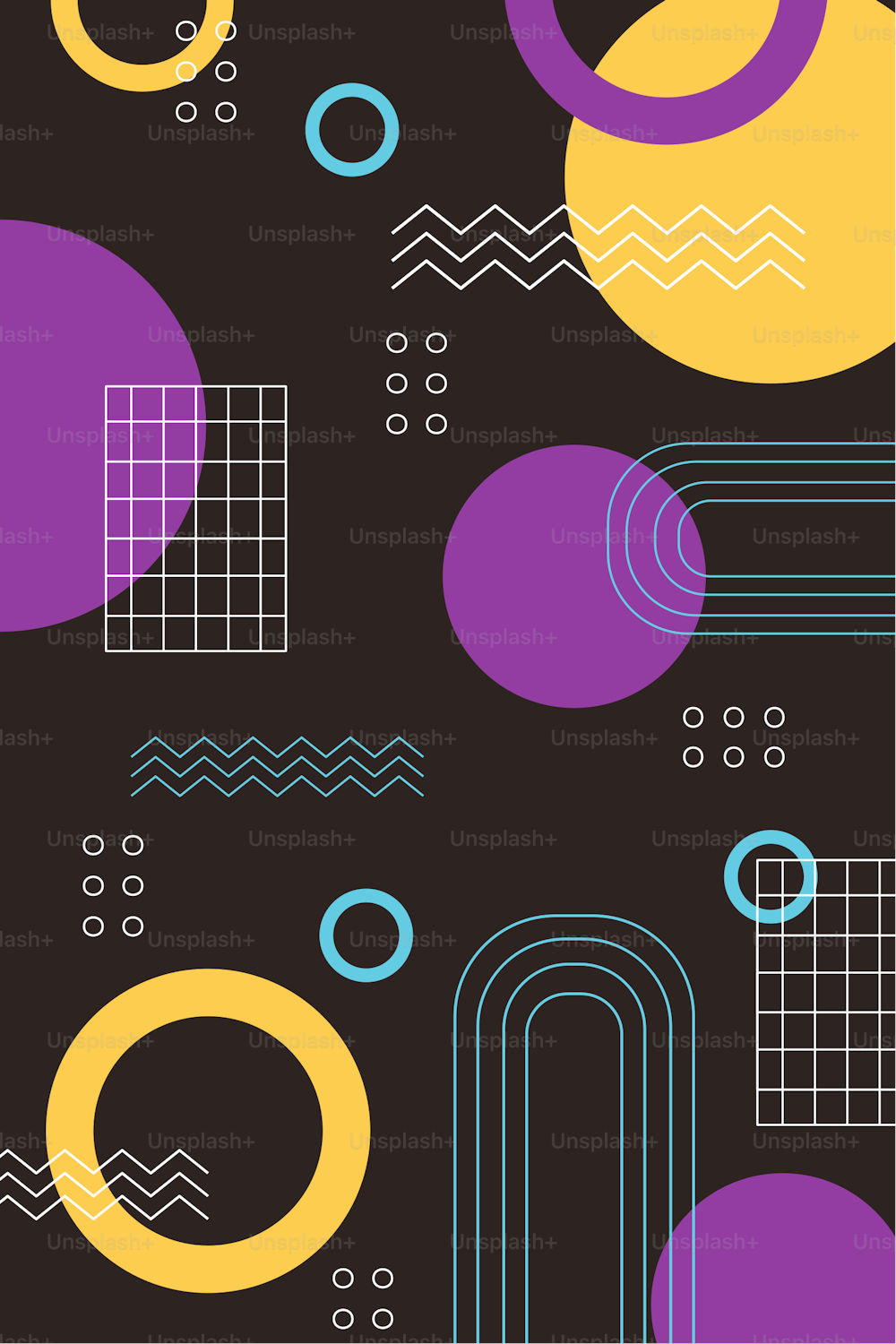 trendy geometric 80s 90s style abstract retro background design vector illustration