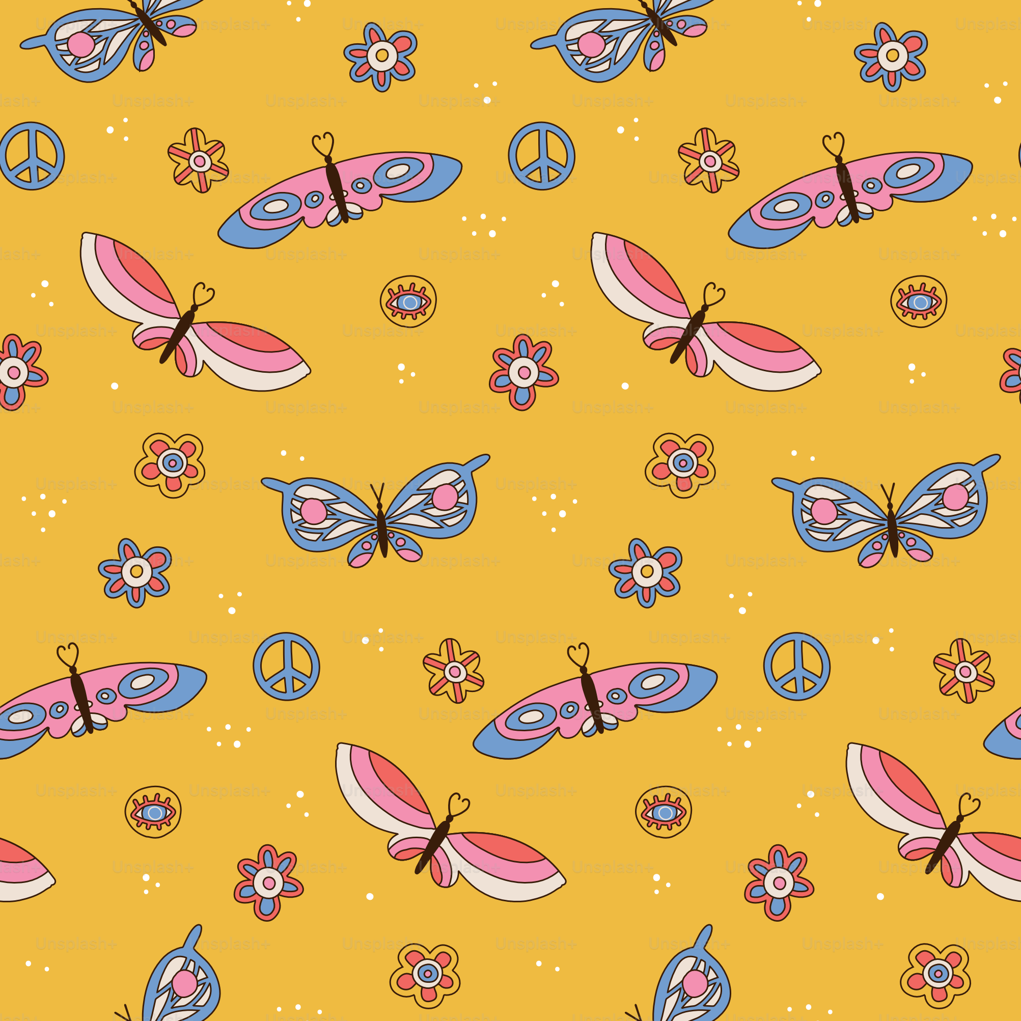 Motif Transparent De Fleurs Graphiques De Marguerites Et De Coccinelles Sur Fond Rose Des Un 252820321