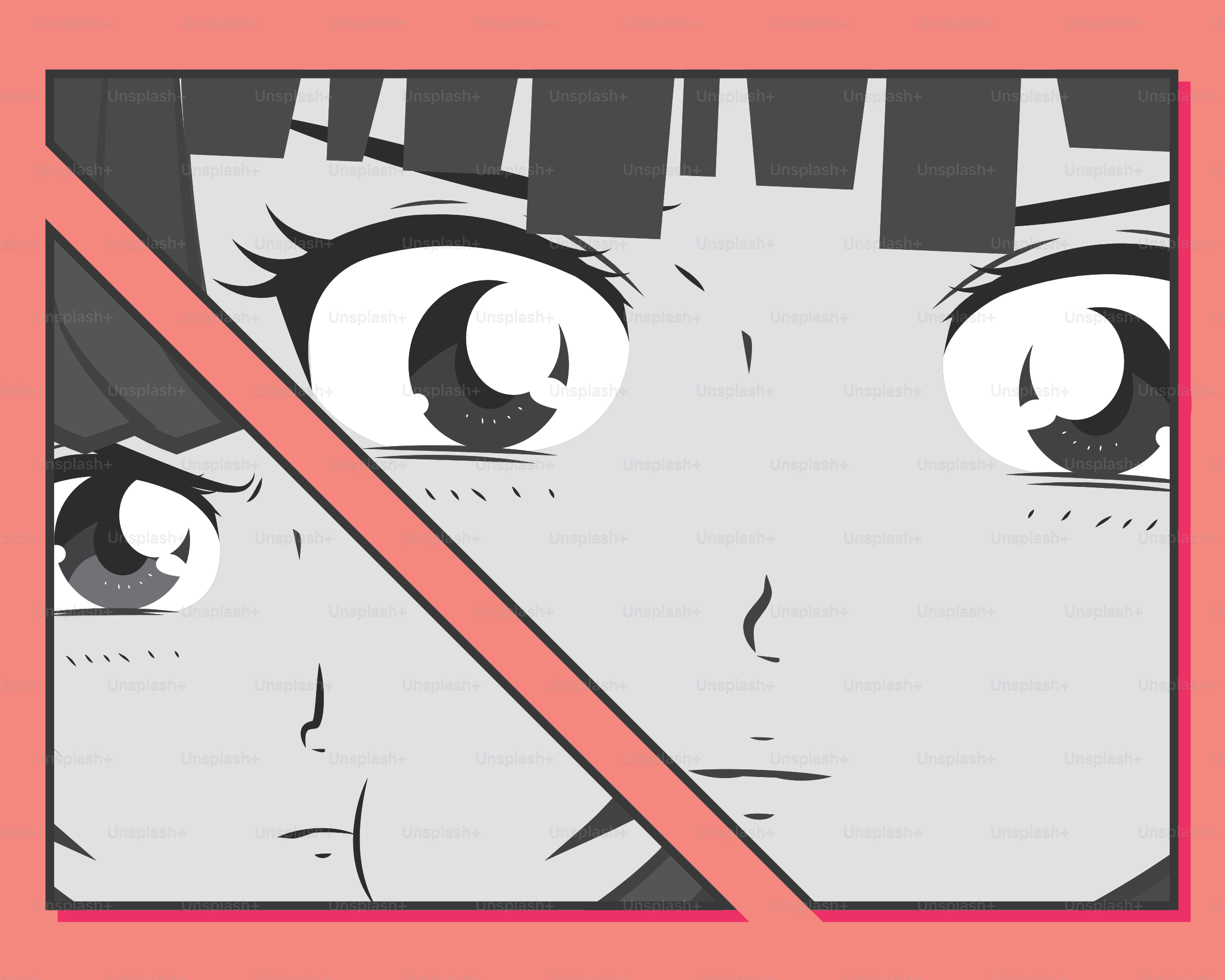 Estilo de caras femeninas en manga de cómic