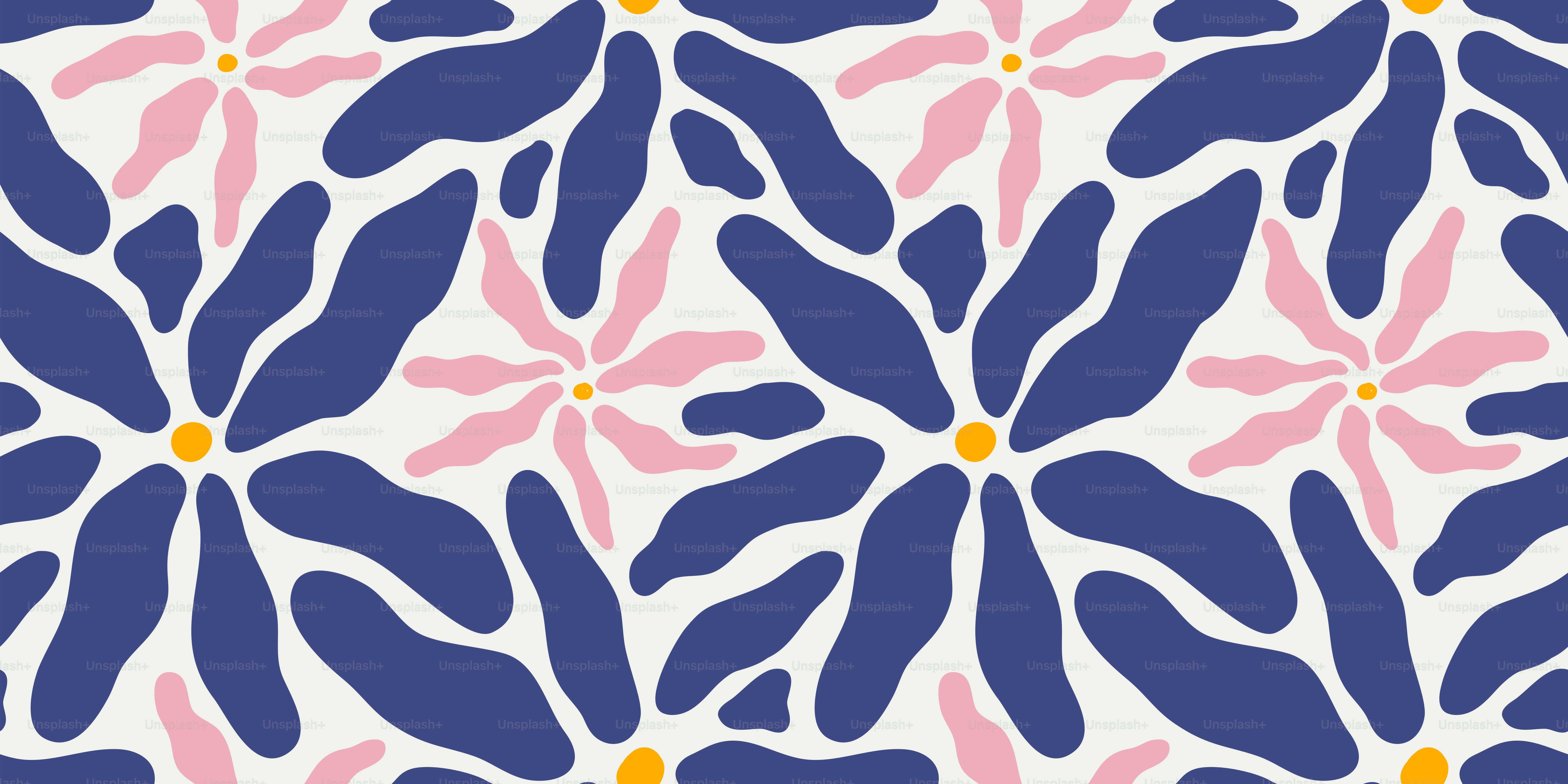 Abstract flower art collage seamless pattern illustration. Organic nature floral background in vintage art style. Spring season drawing print.