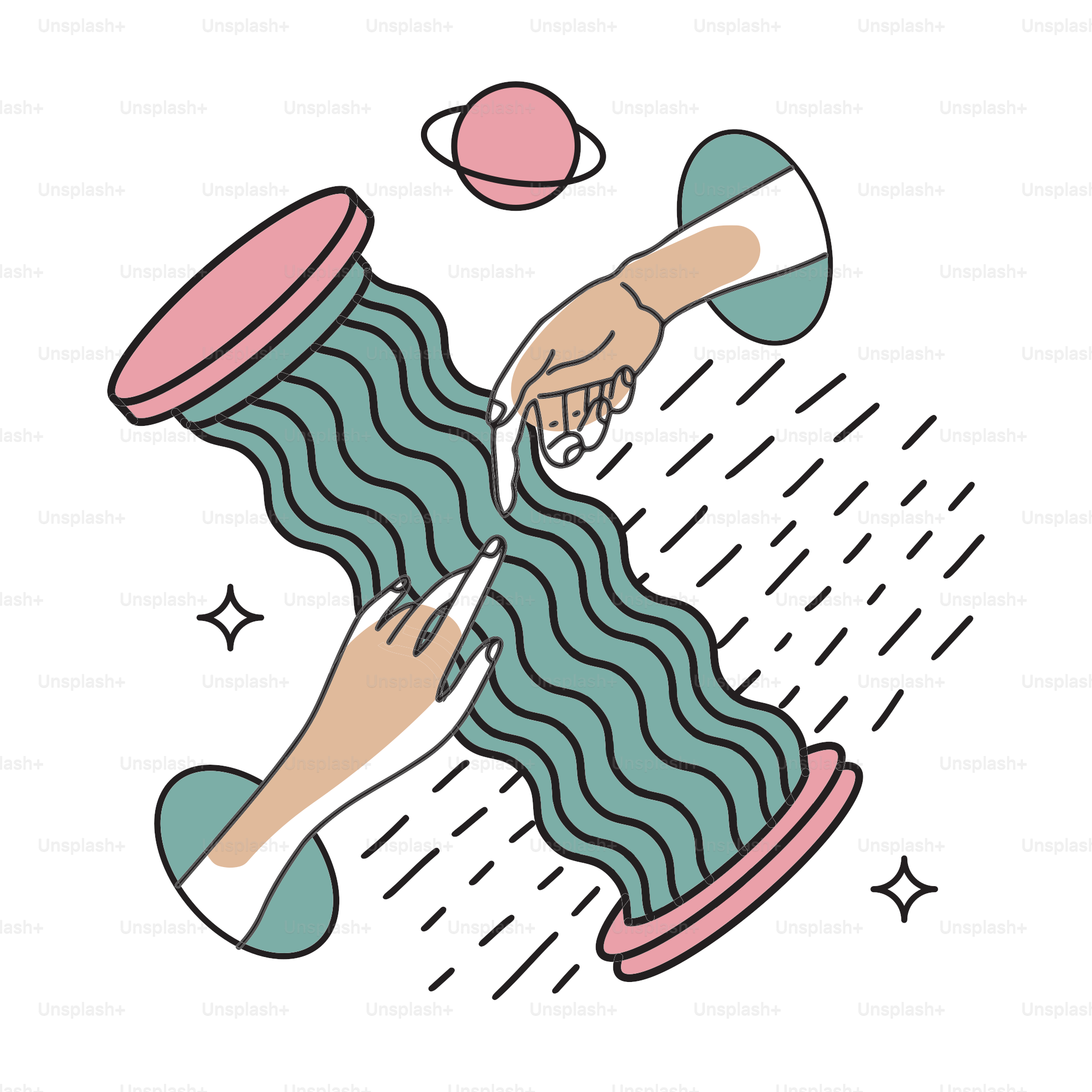 손, 행성, 별이 들어간 환각적인 그리스 조각 콘셉트. 사이키델릭 그리스 칼럼 벡터 창의적인 포스터. Y2K 선형 손그림 벡터  일러스트레이션 벡터 – Unsplash의 추상적인 이미지, image size:3000x3000