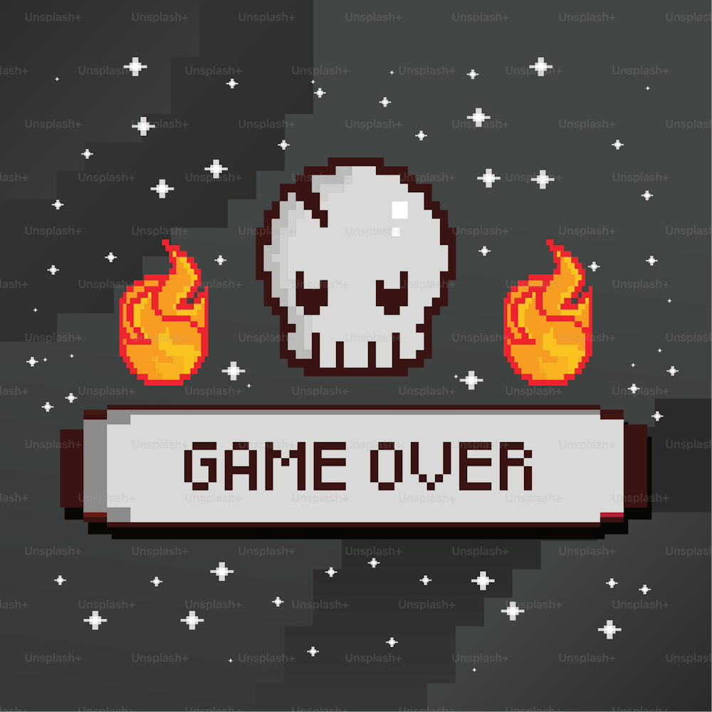 video game over screen design