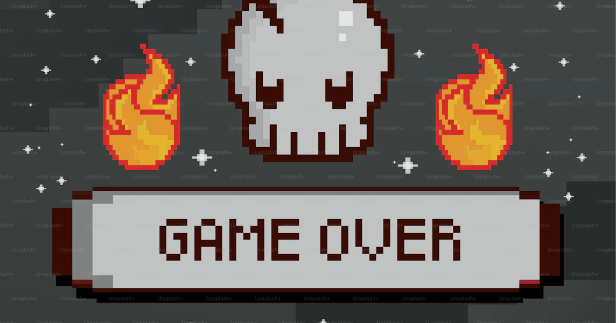Game Over Layout Video game over screen design vector – Vector Image on Unsplash