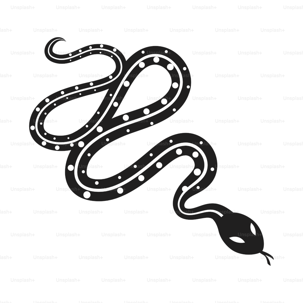 snake esoteric colorless icon isolated