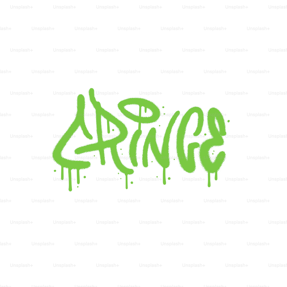 Cringe - 90s style graffiti lettering text. y2k street art typography. Vector illustration. Inscription for t shirts, posters, cards