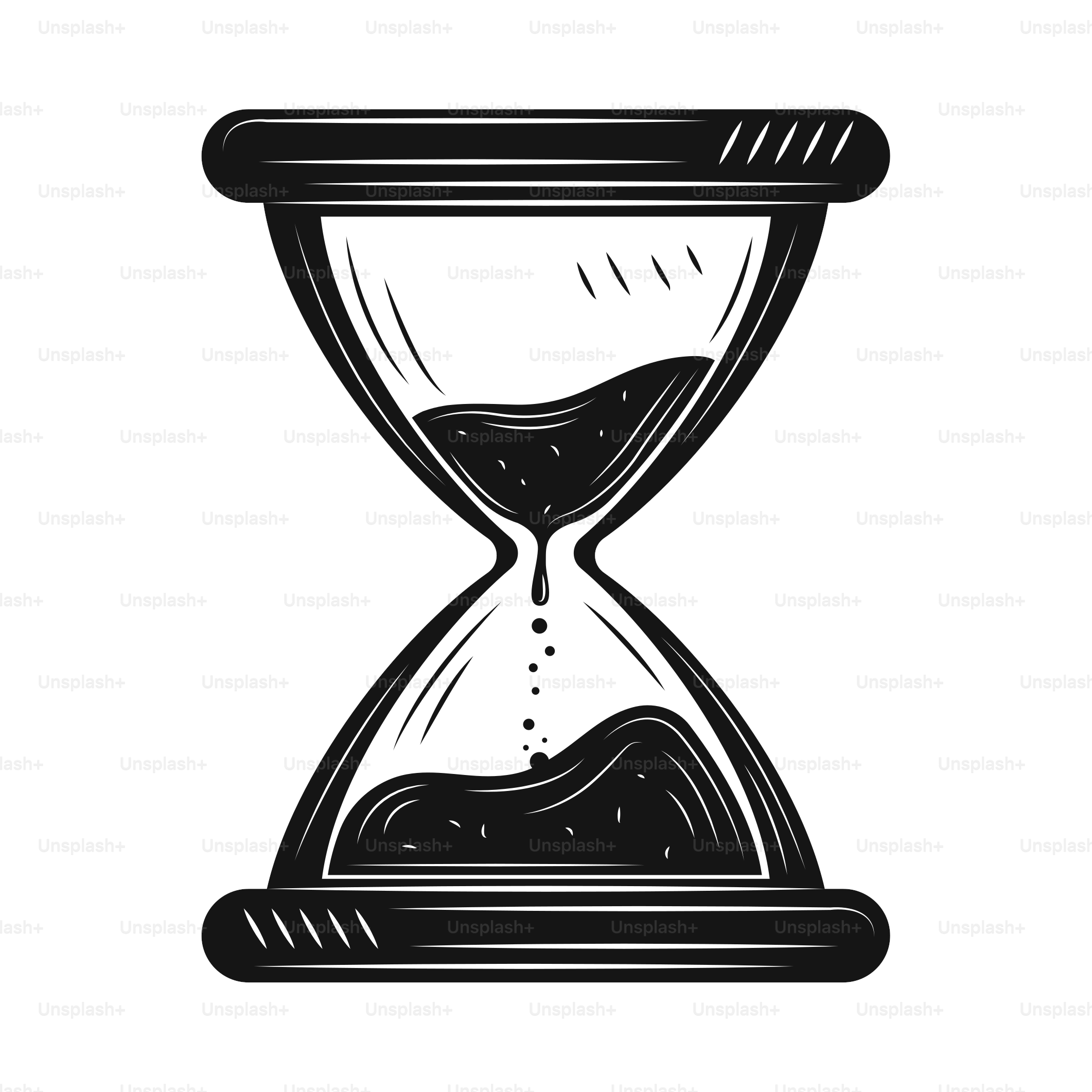 Ícone esotérico incolor e sem ampulheta isolado