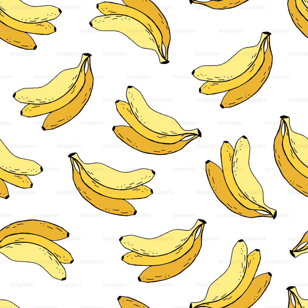 bananas fruit seamless pattern vector white background.