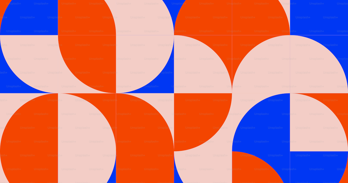 Modern geometric shape mosaic illustration. Trendy scandinavian style ...