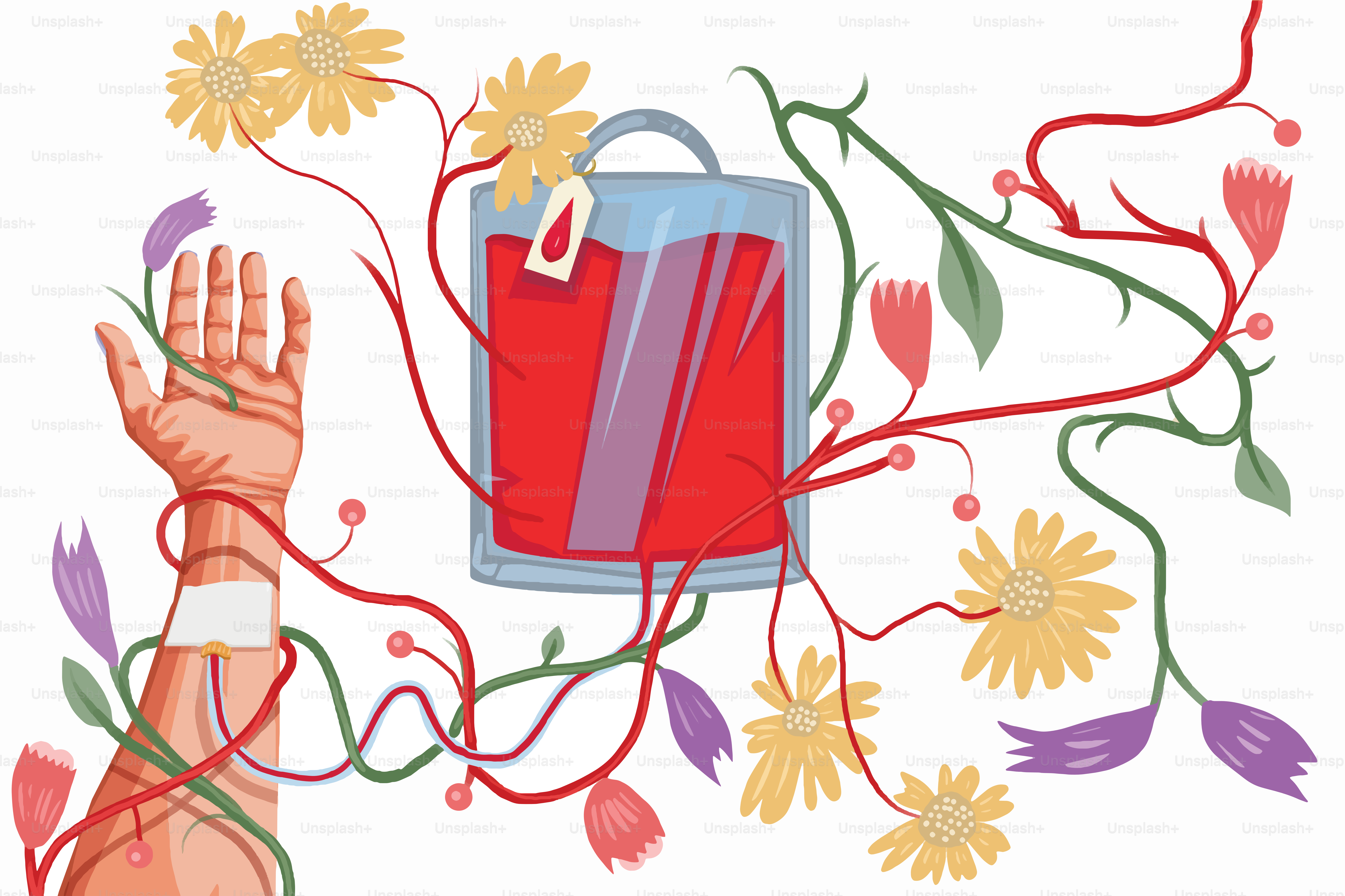 Illustration du Mois national du don de sang