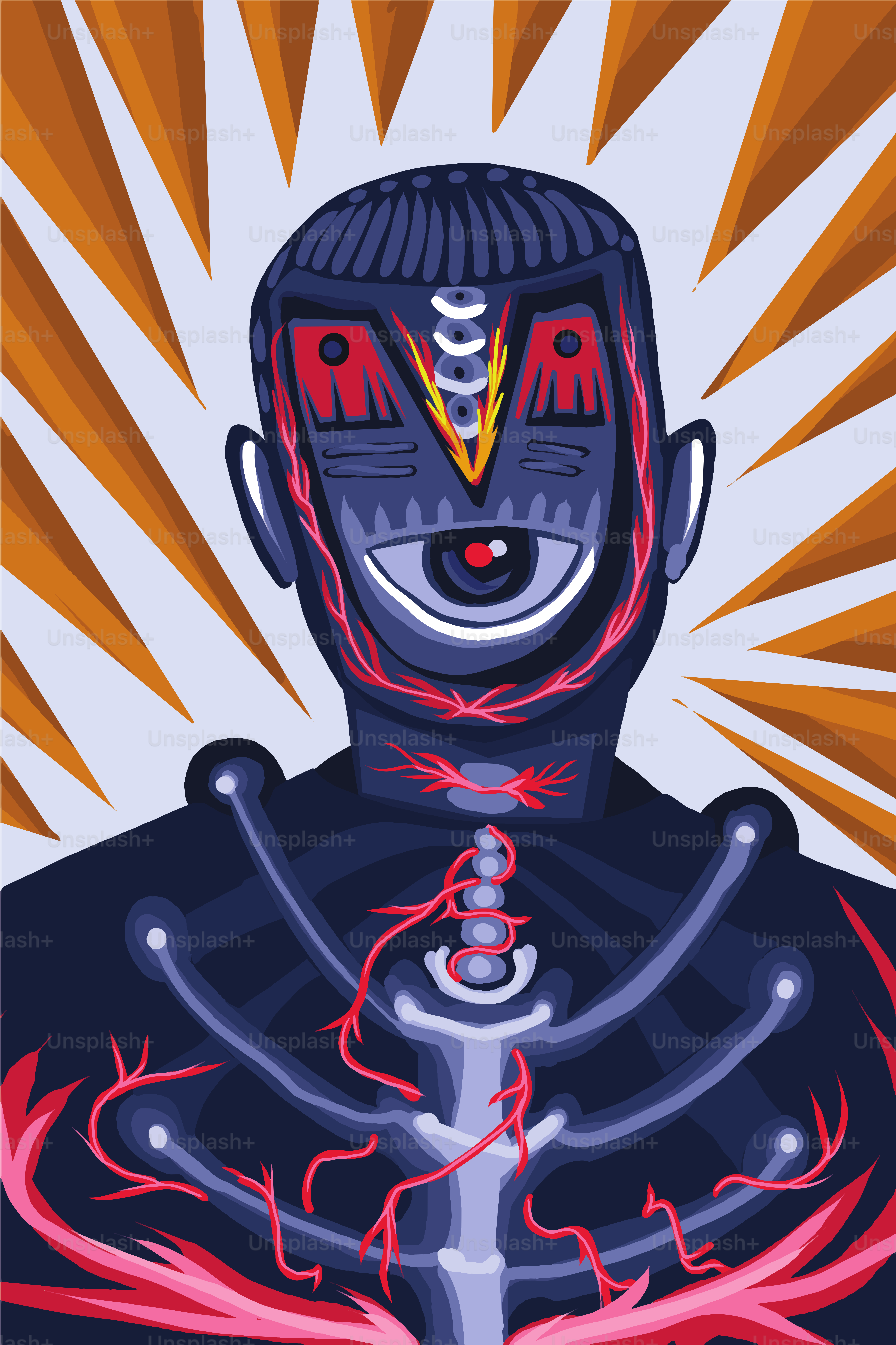 추상 인간 소년 부분 - 마음의 힘 - 인공 지능