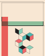 Illustrazione vettoriale di uno sfondo pieno di forme geometriche astratte e linee, oltre a colori in stile retrò. Copia lo spazio per aggiungere più testo e design. I tratti sono modificabili e i colori sono globali.