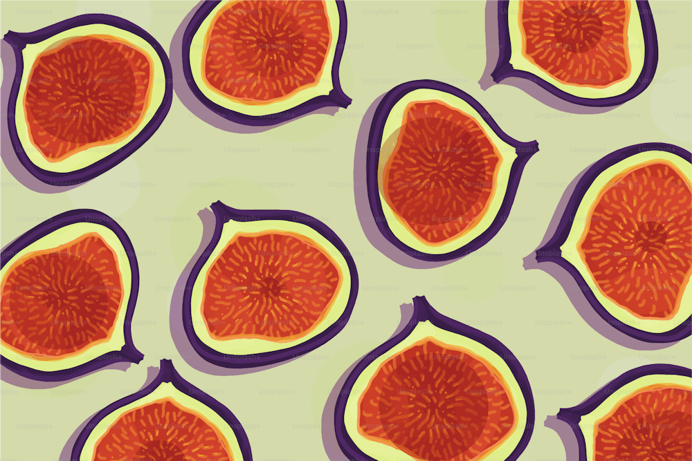 Cut figs isolated on a white background.