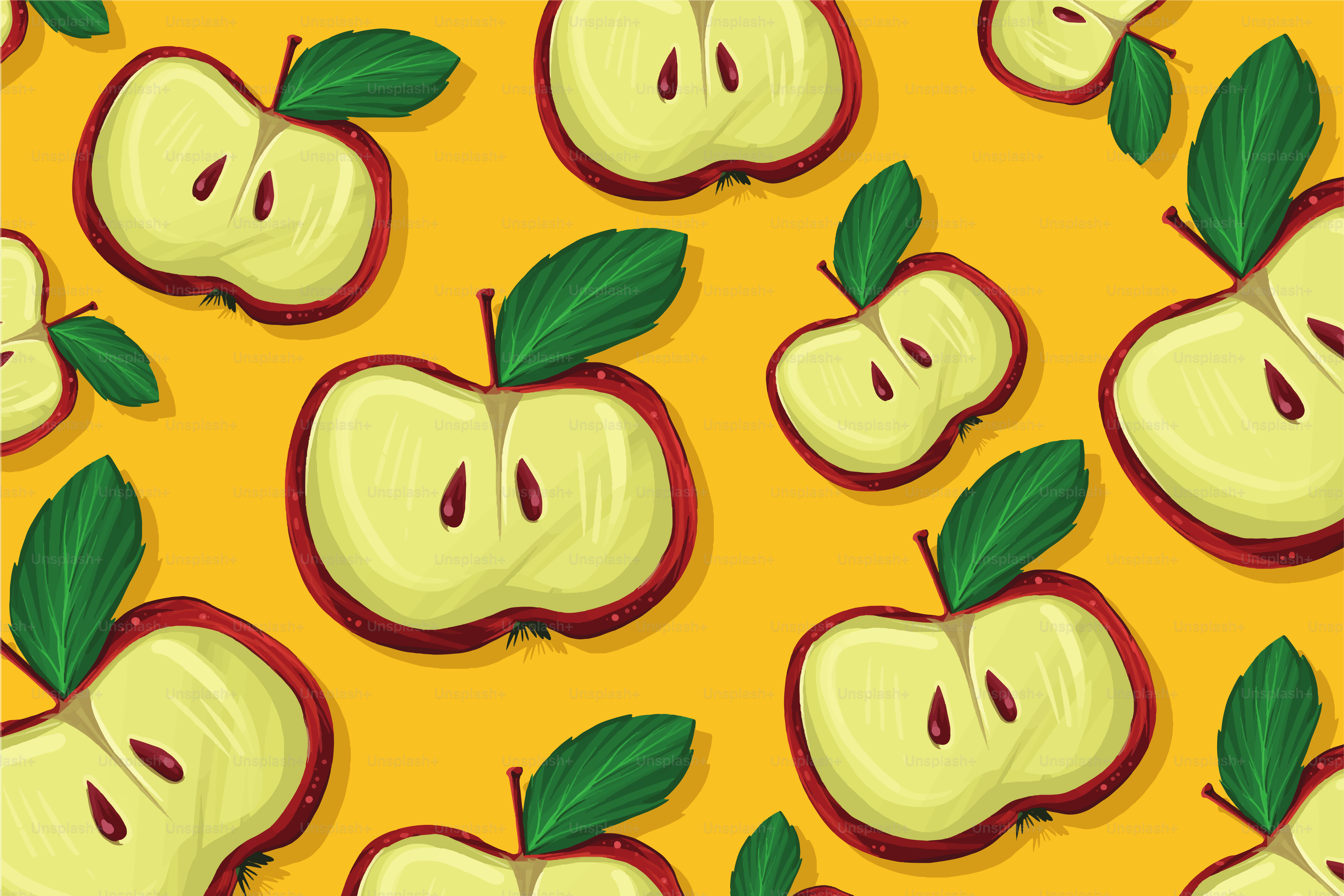 Nahtlose Apfelschnitte