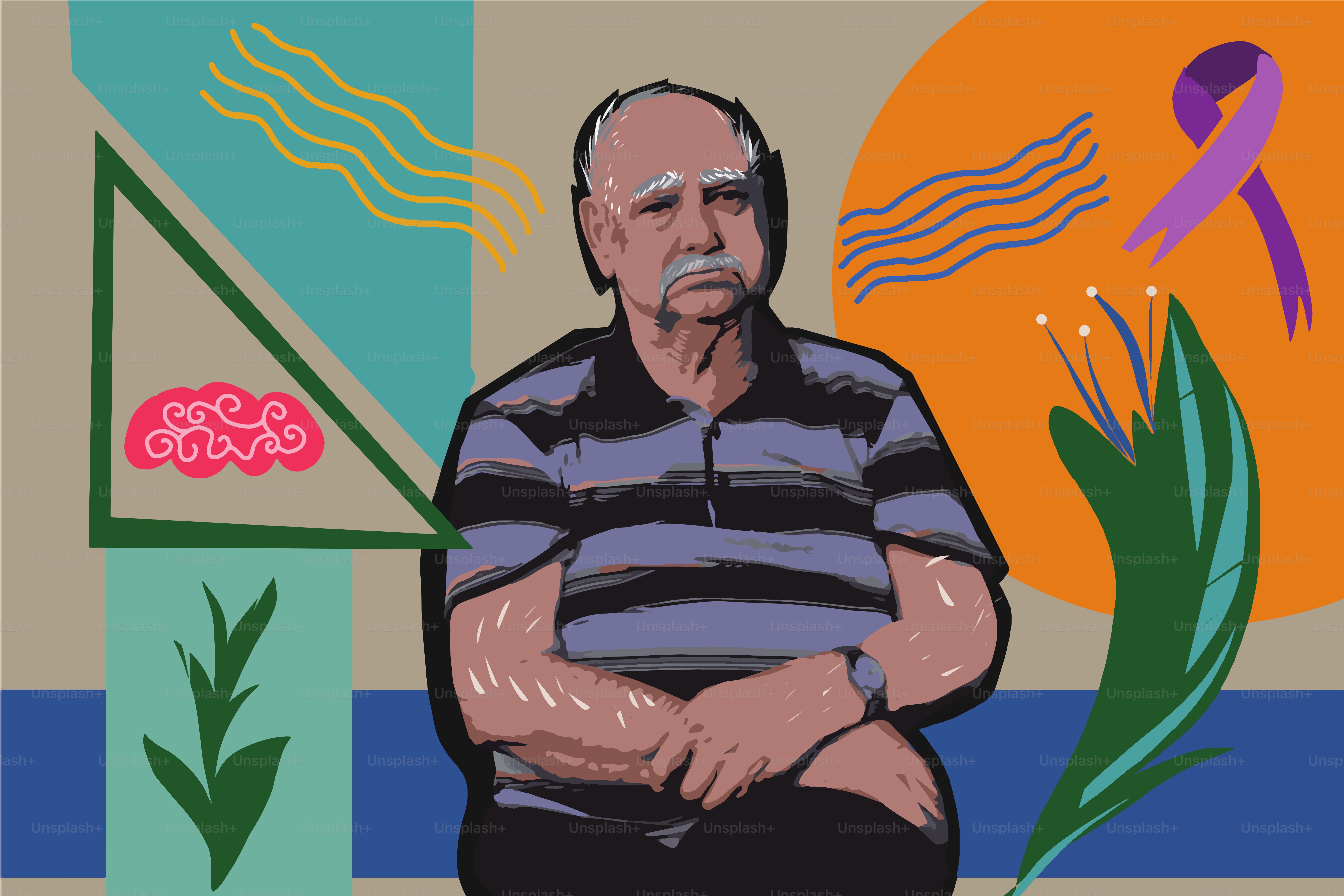 クリエイティブな世界アルツハイマー病の日のベクター画像