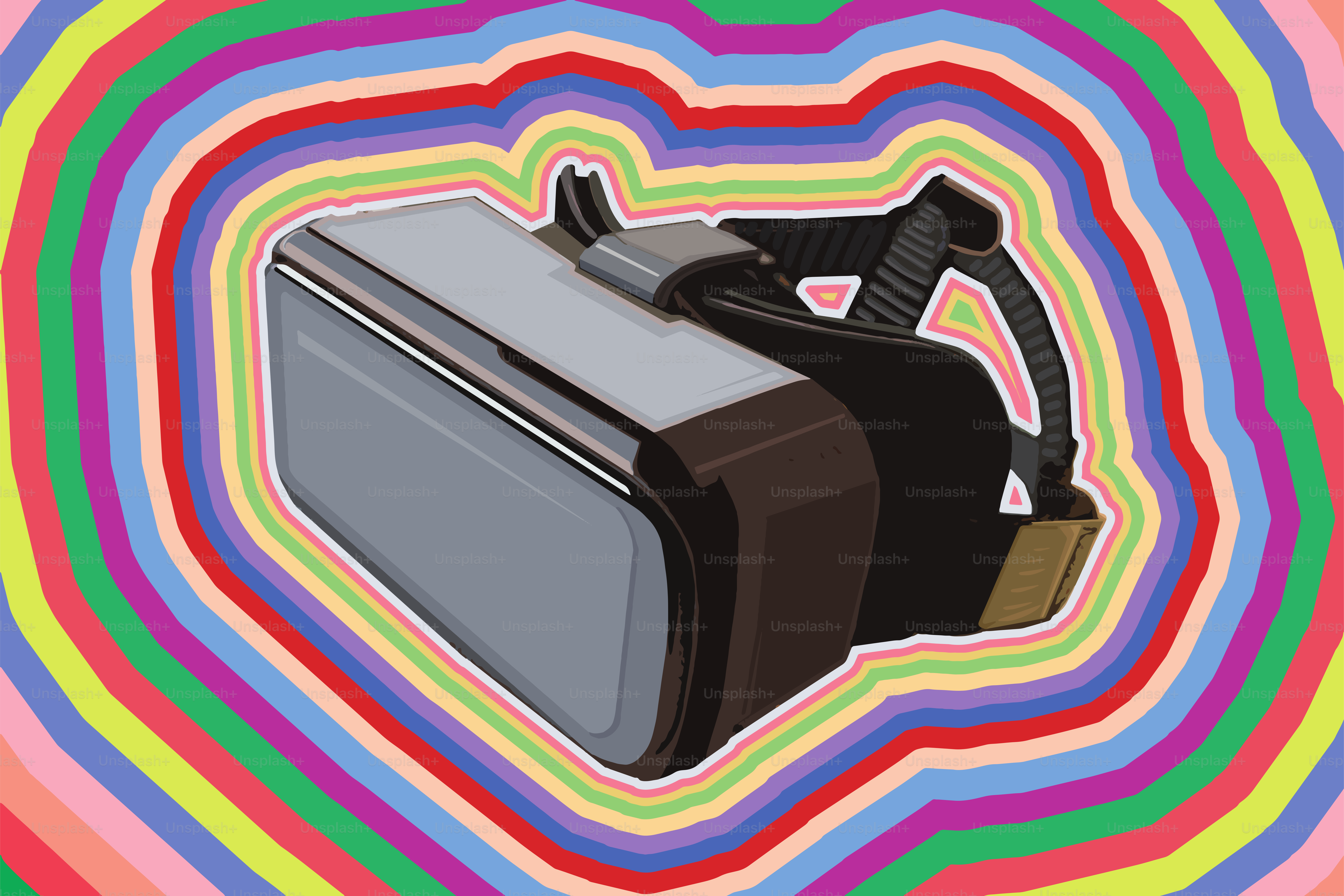 Virtual reality VR headset isolated on black background