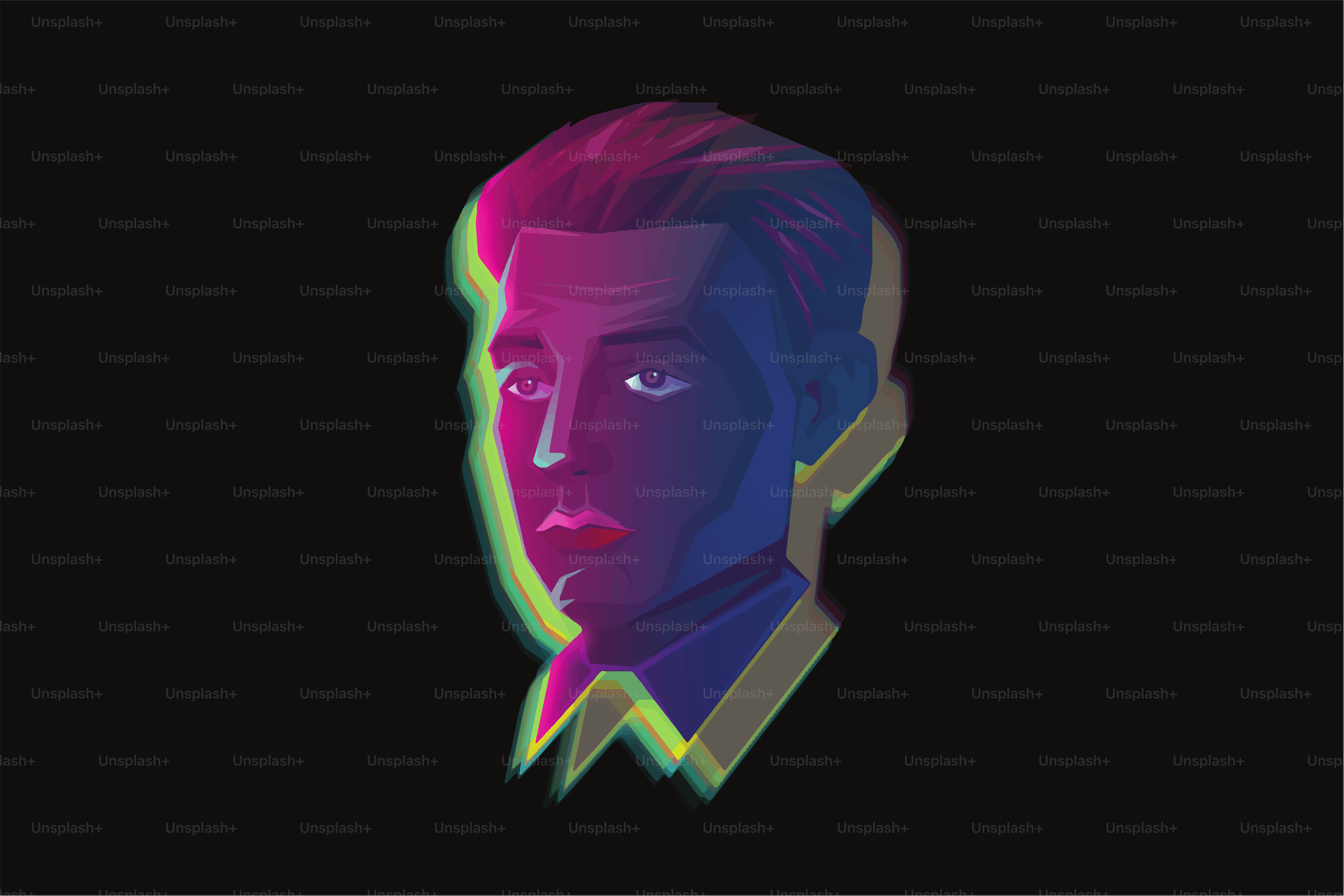 Portrait of a man hologram