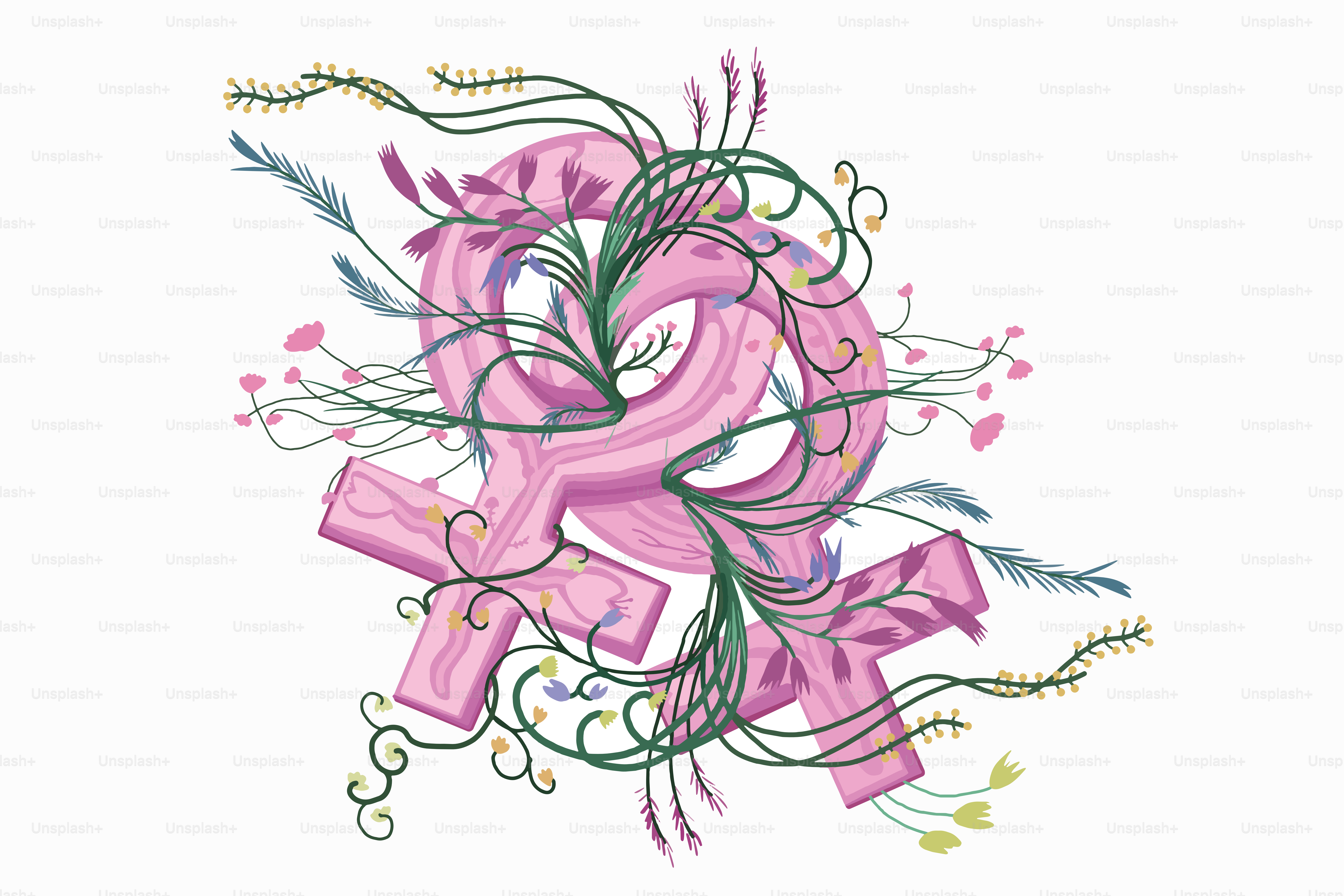 Pink gender symbol of lesbian 2023