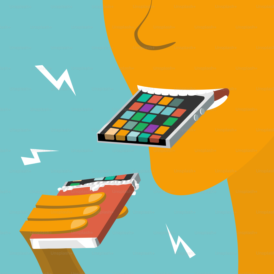 Testando um gadget moderno em estilo caricatura