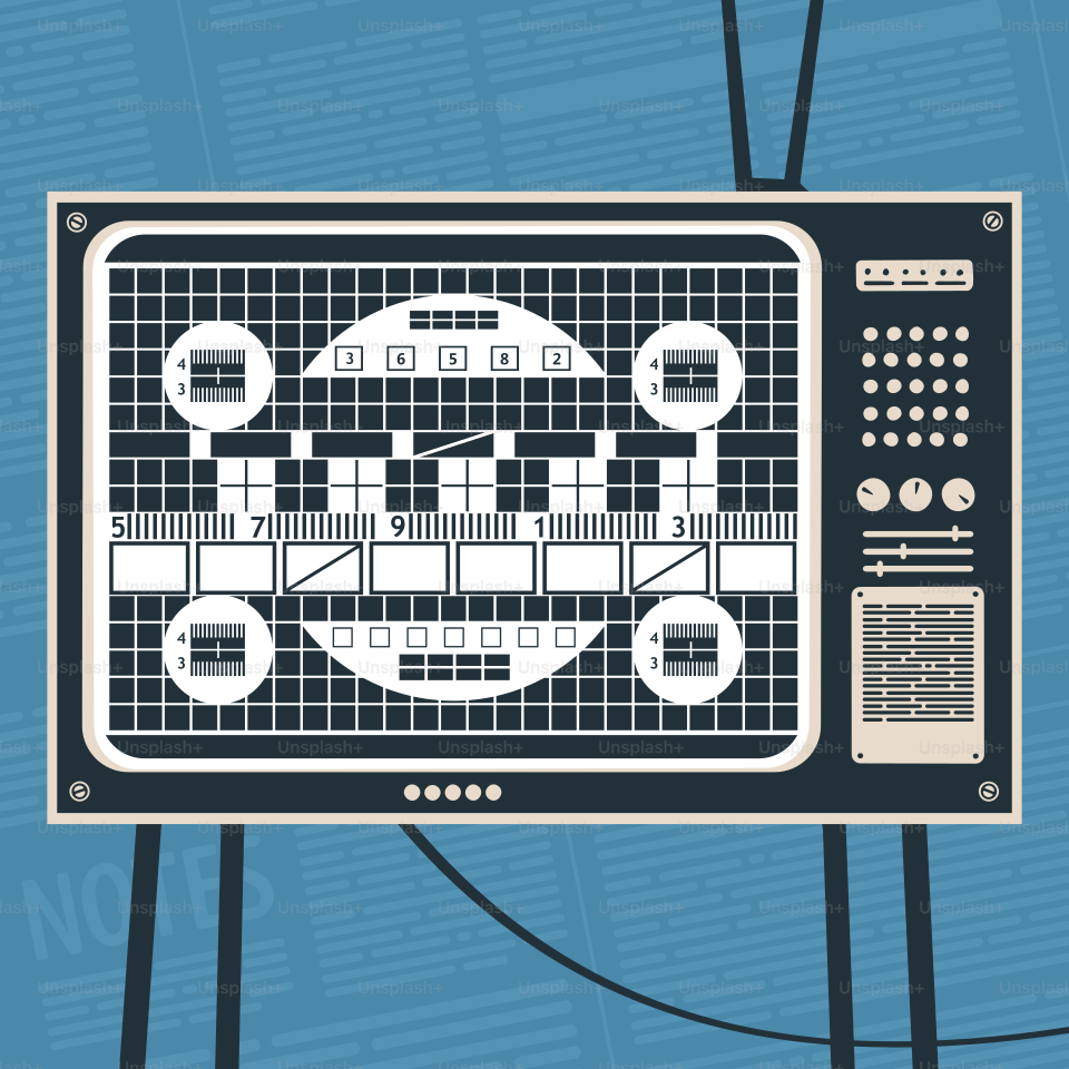 Vector Illustration Television No Signal Concept
