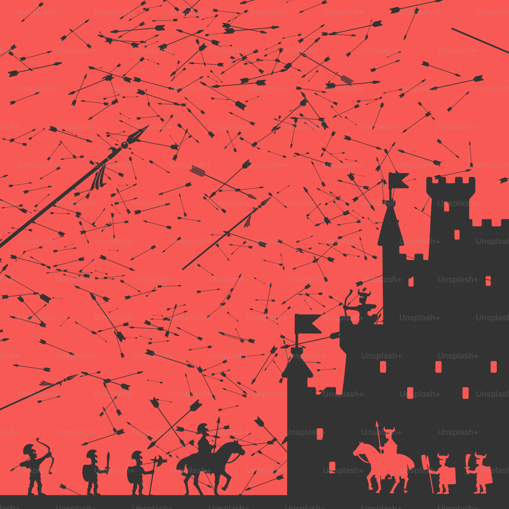 Siege of the Castle Vector Illustration eps 8 file format