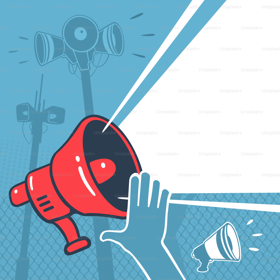 Vector Illustration Megaphone Element Propaganda