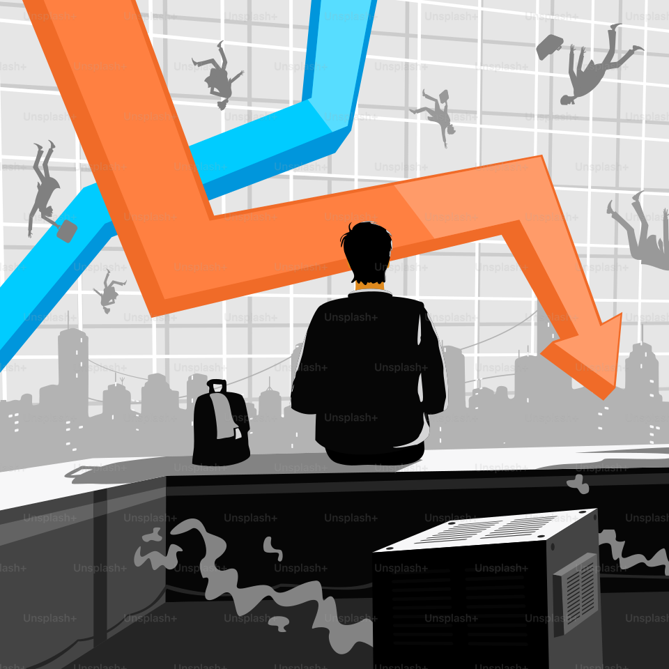 Financial Crisis Vector Illustration eps 8 file format
