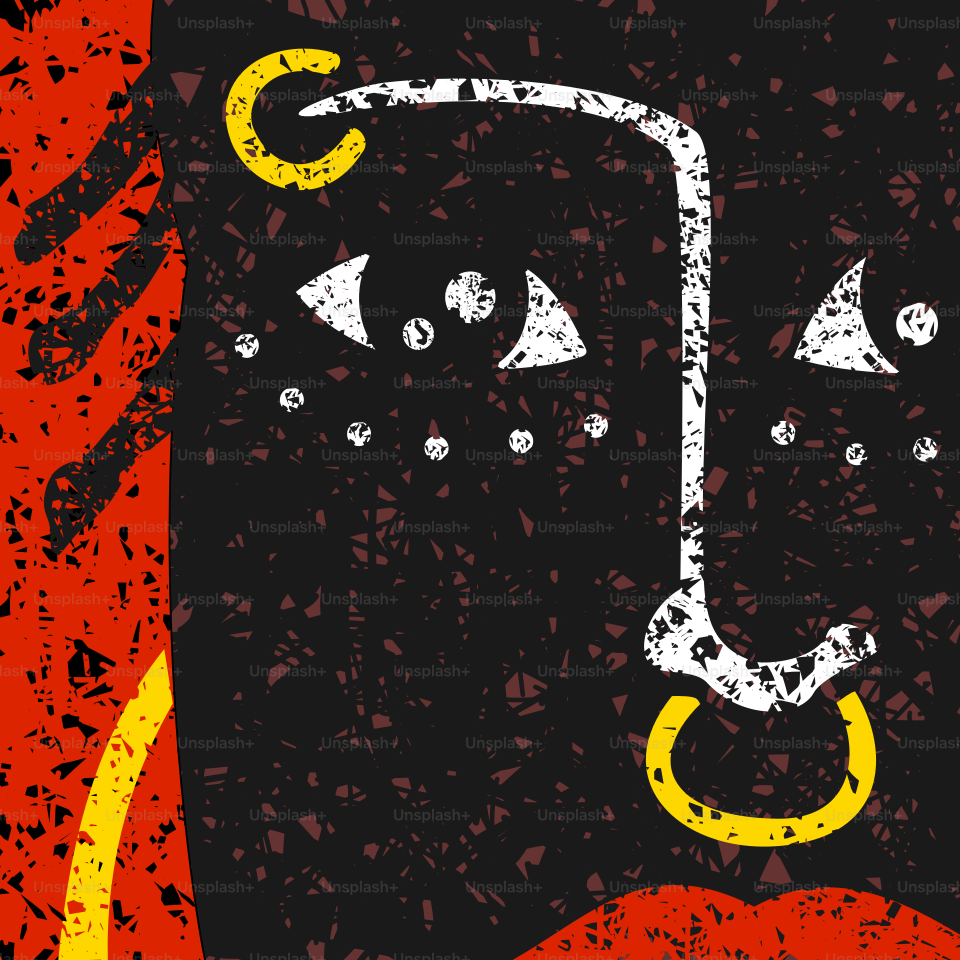 African savage face design for thematic material