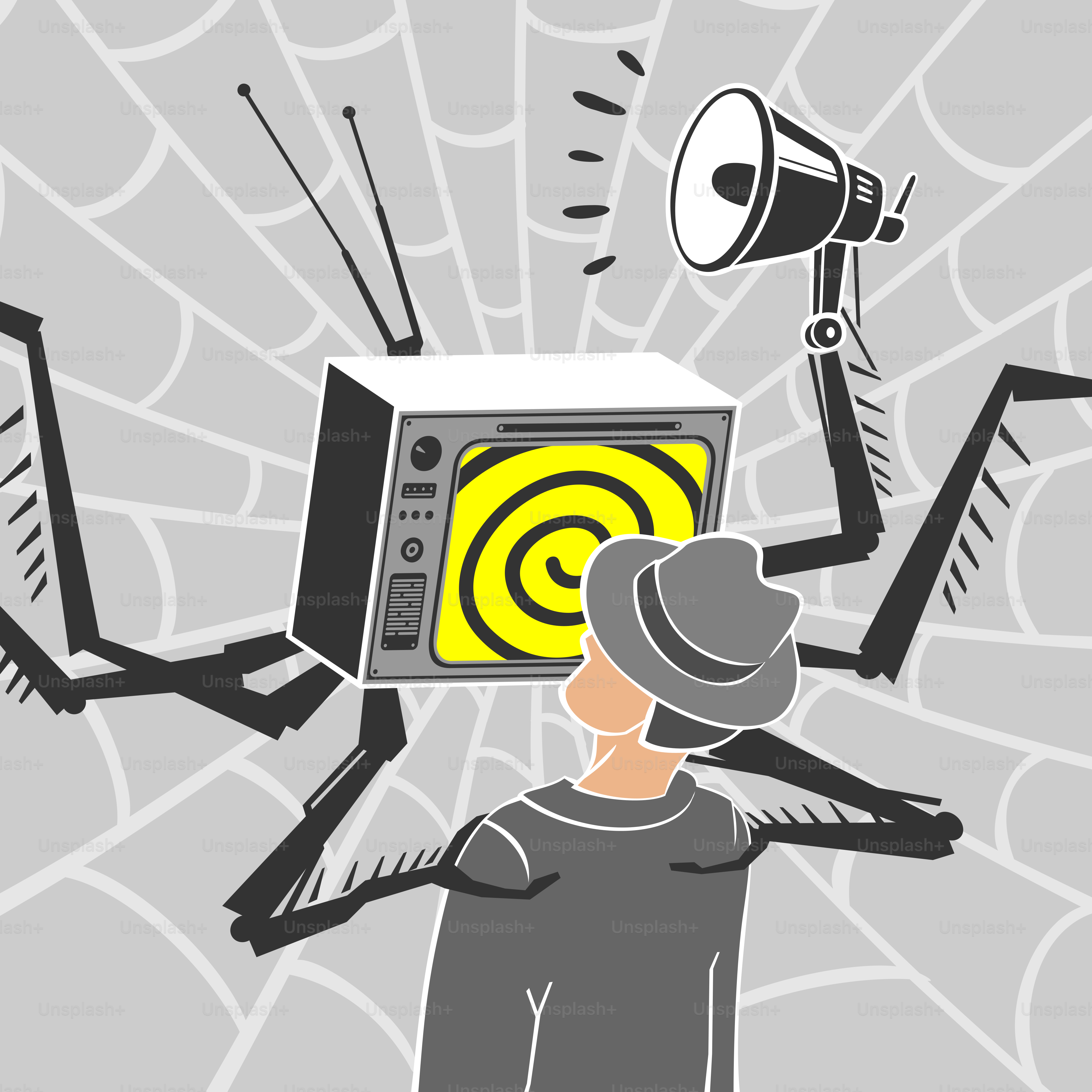 Vektorillustration: Aggressives Propagandakonzept