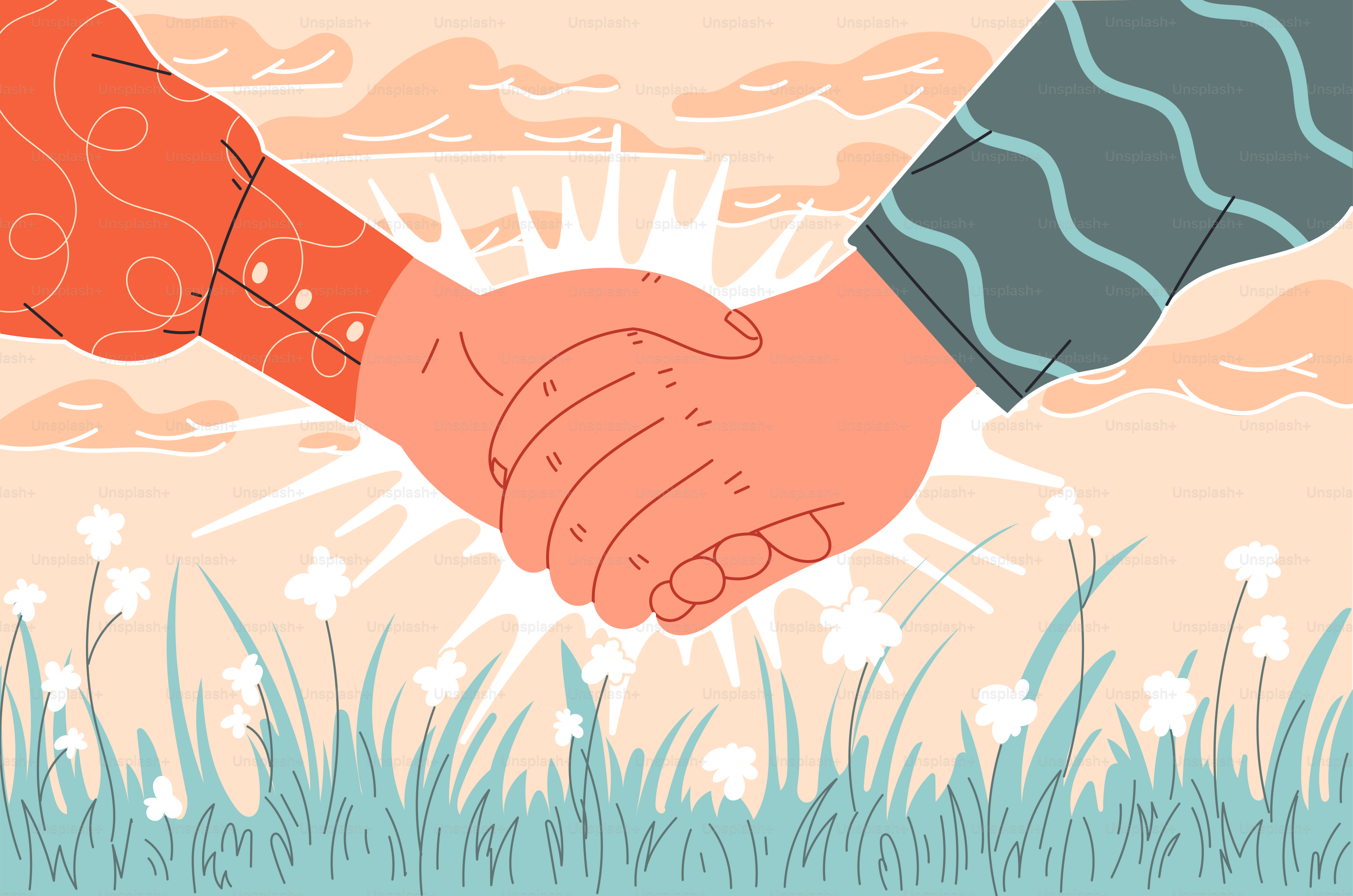 Nahaufnahme des Paares, das Händchen hält und geht,