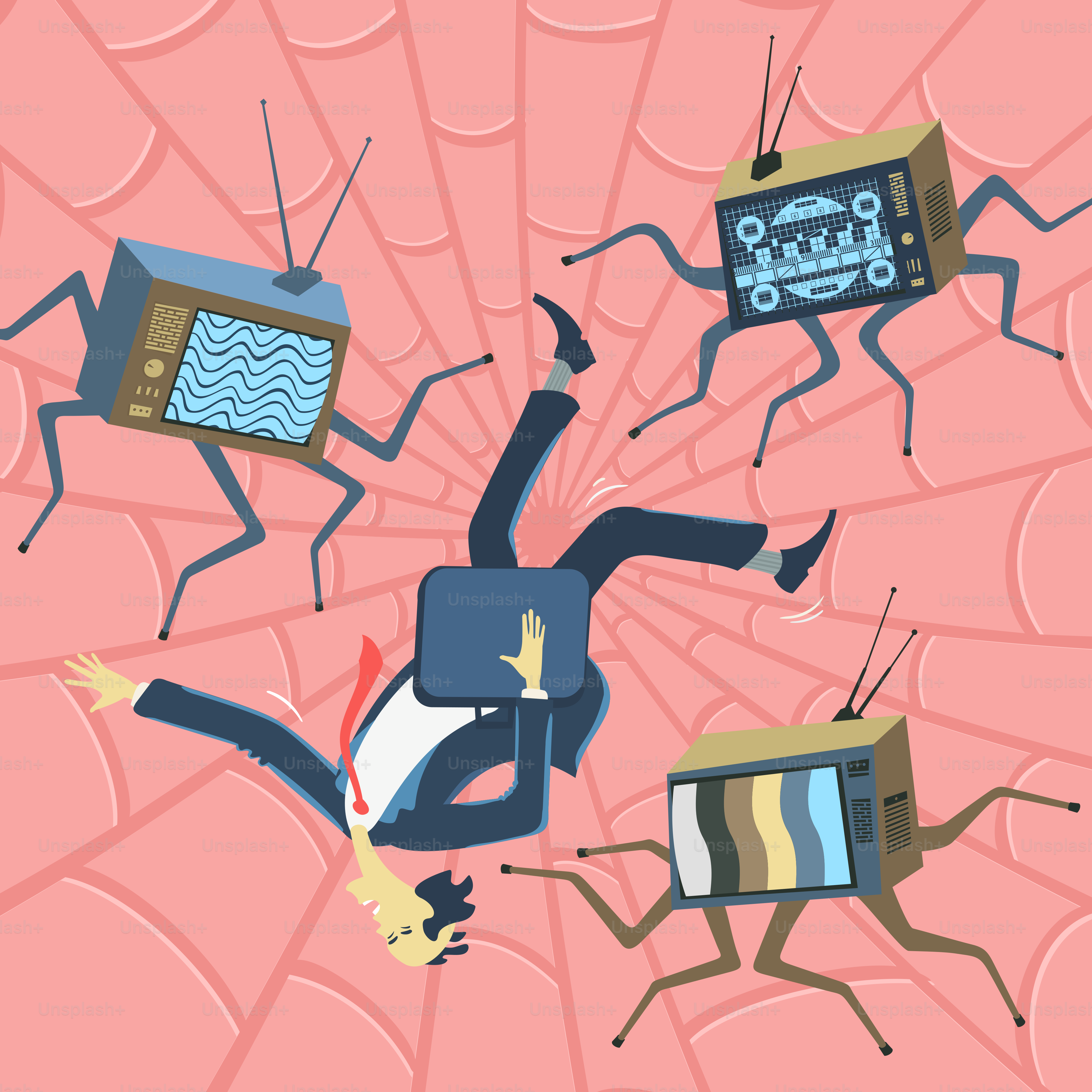 Vector Illustration Victim of Propaganda