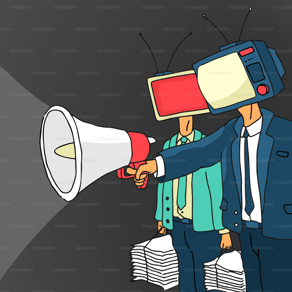 Formato de archivo Cartoon Media Propaganda Vector Illustration eps 8