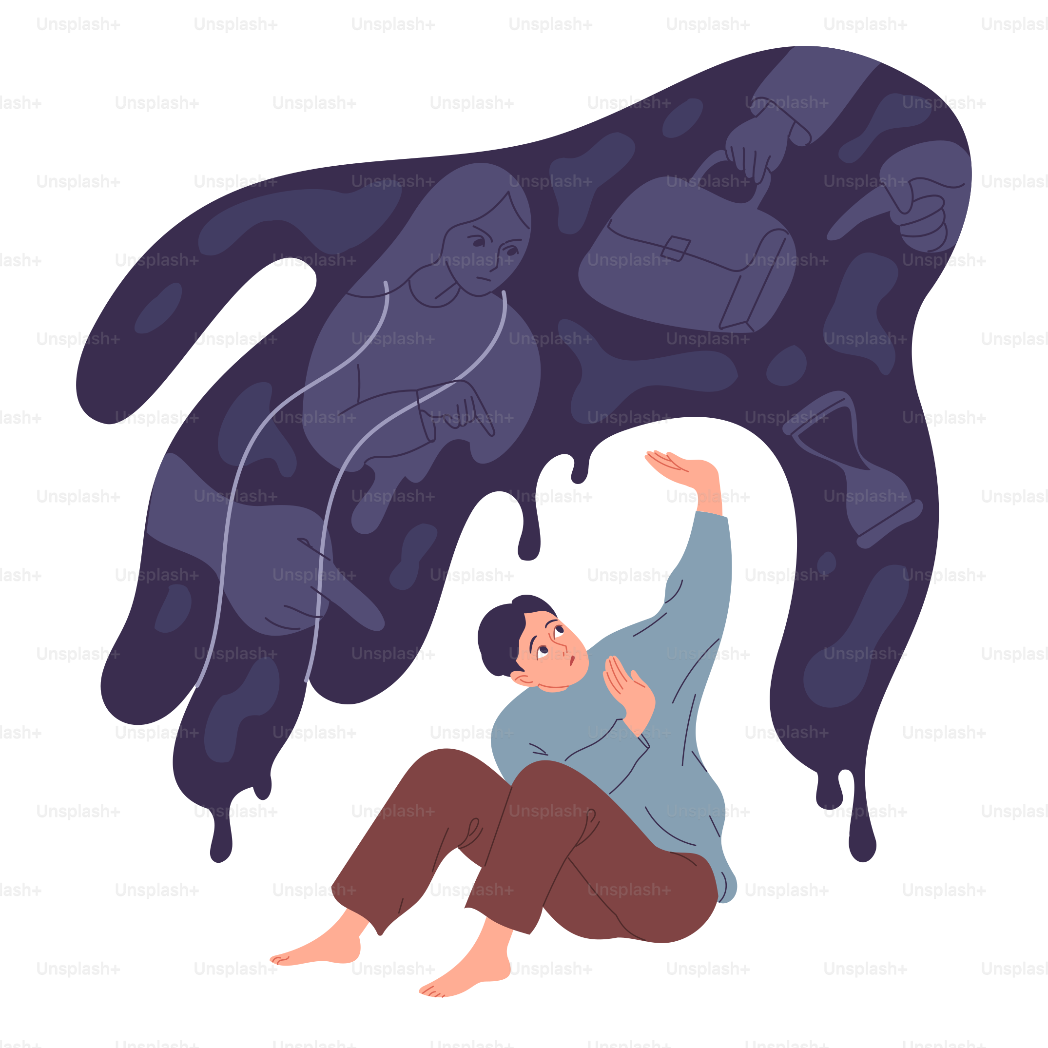 El joven experimenta miedo y presión de las circunstancias externas.