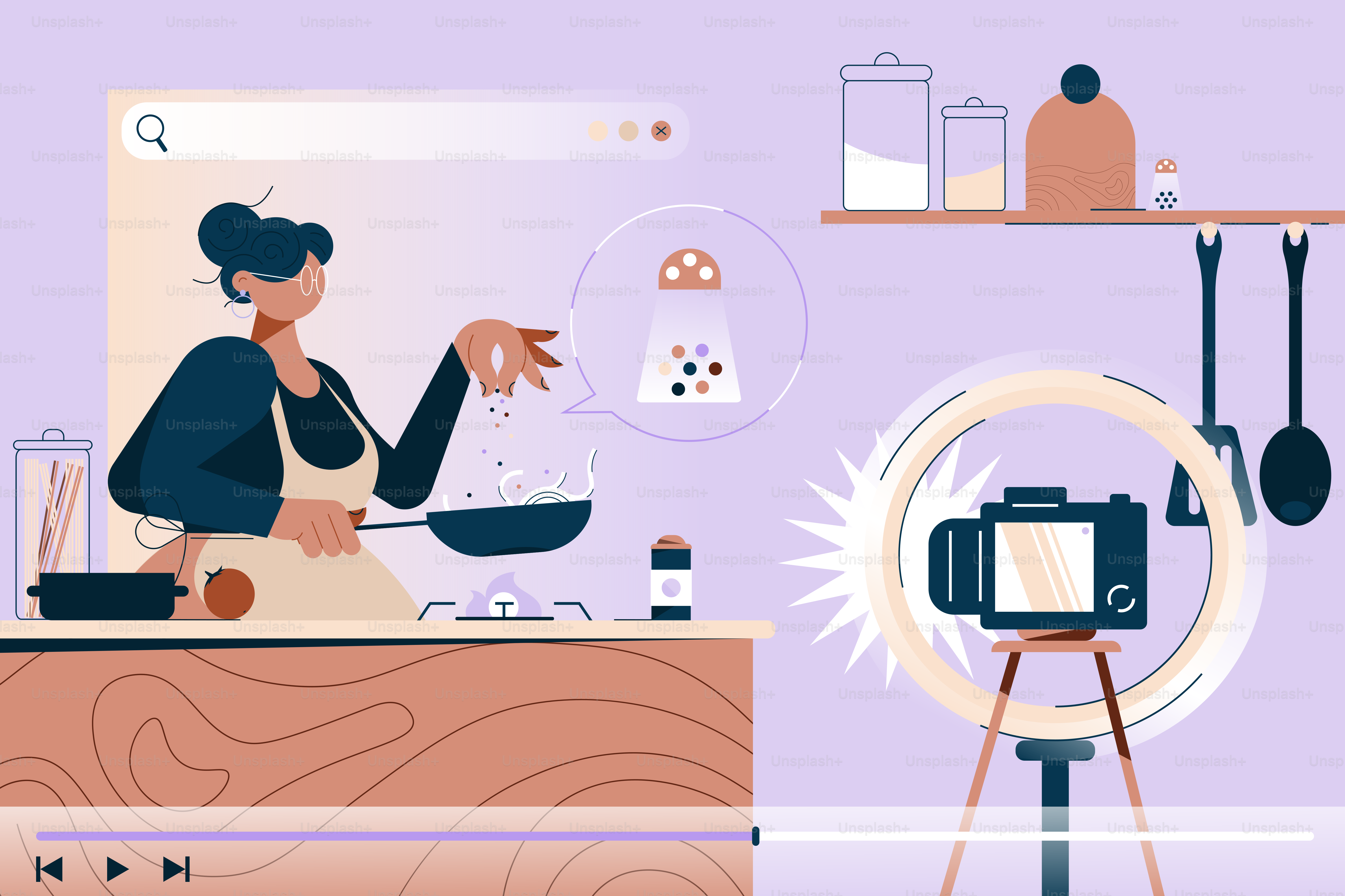 una donna che cucina in un wok in cucina