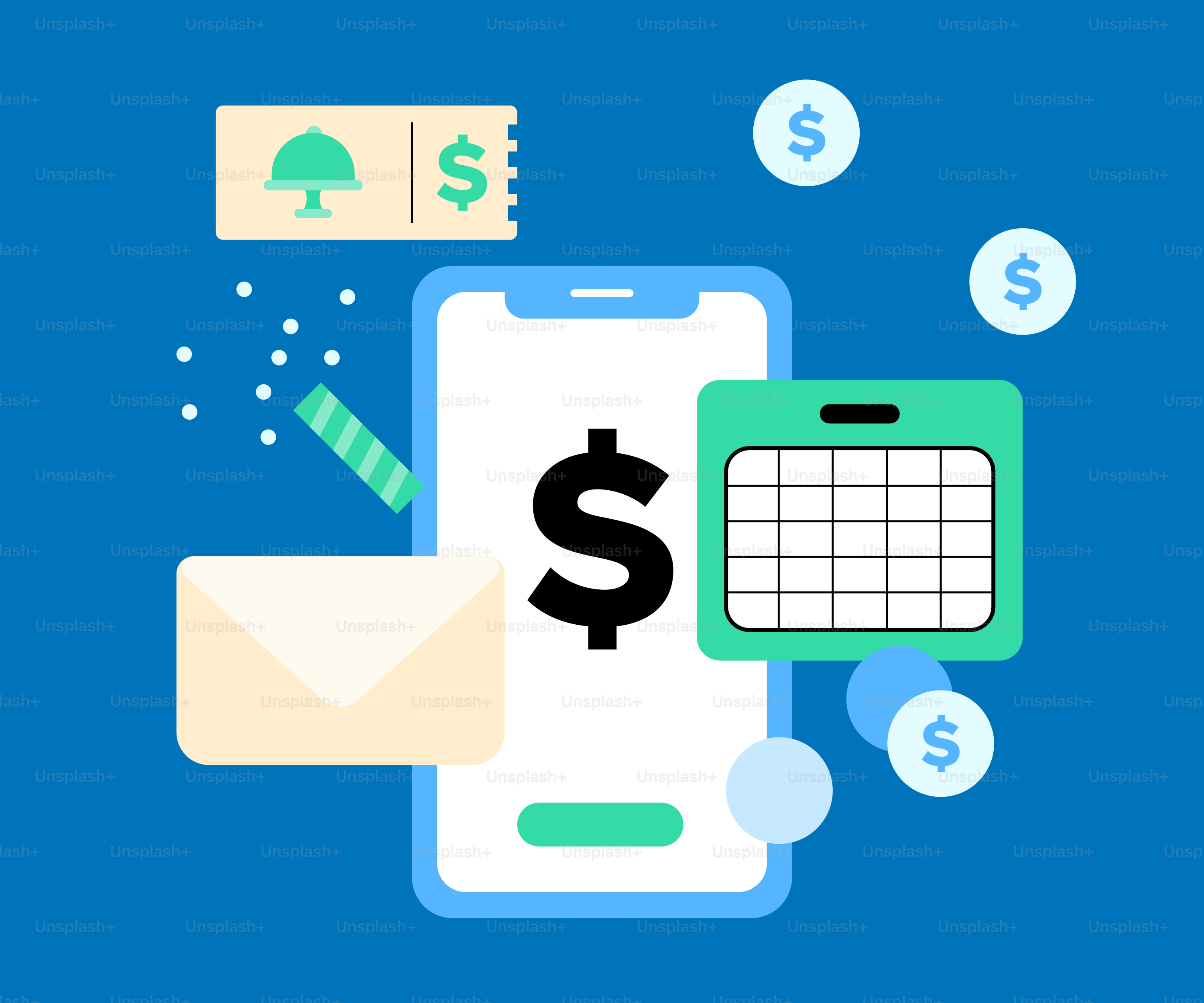 um telemóvel com um cifrão