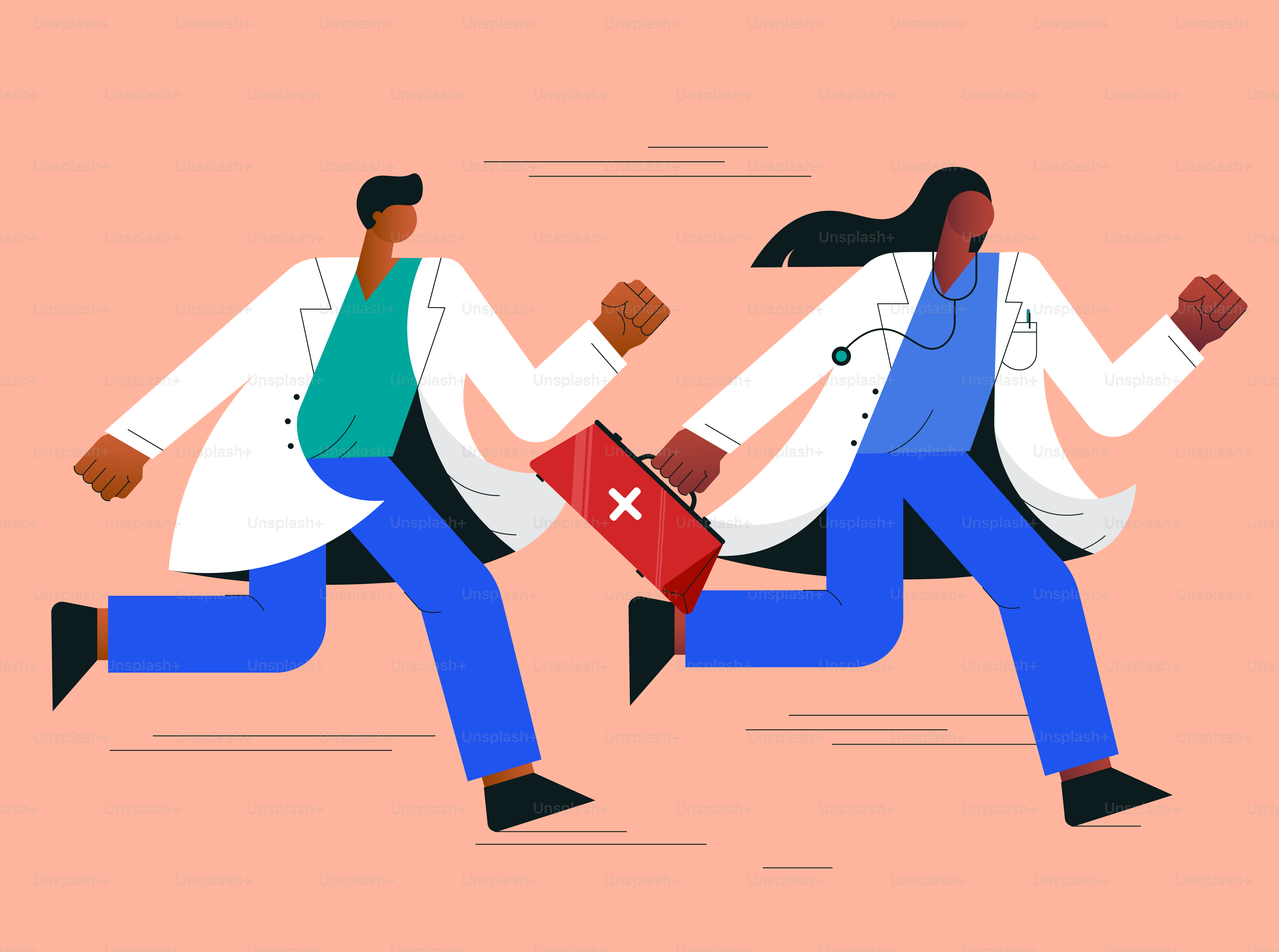 a couple of people that are running together