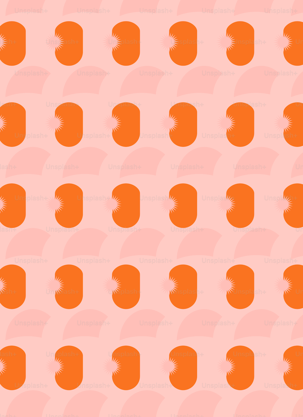a pattern of orange circles on a gray background