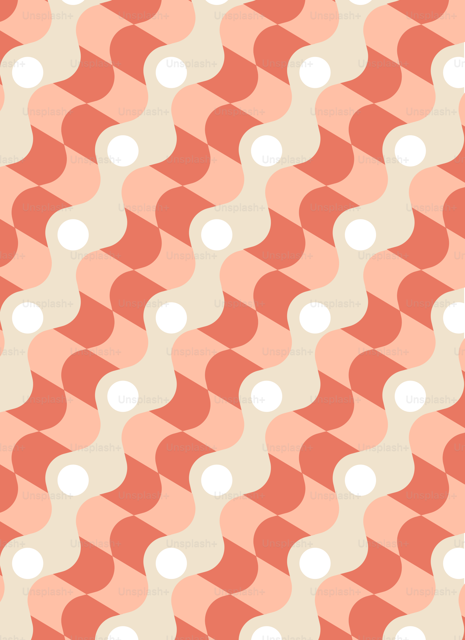 ein rot-weißes Muster mit Kreisen darauf