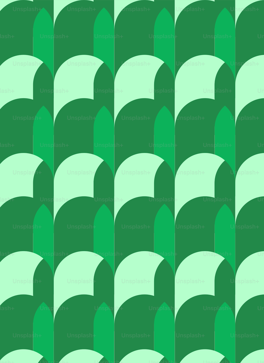a green and white pattern with wavy shapes