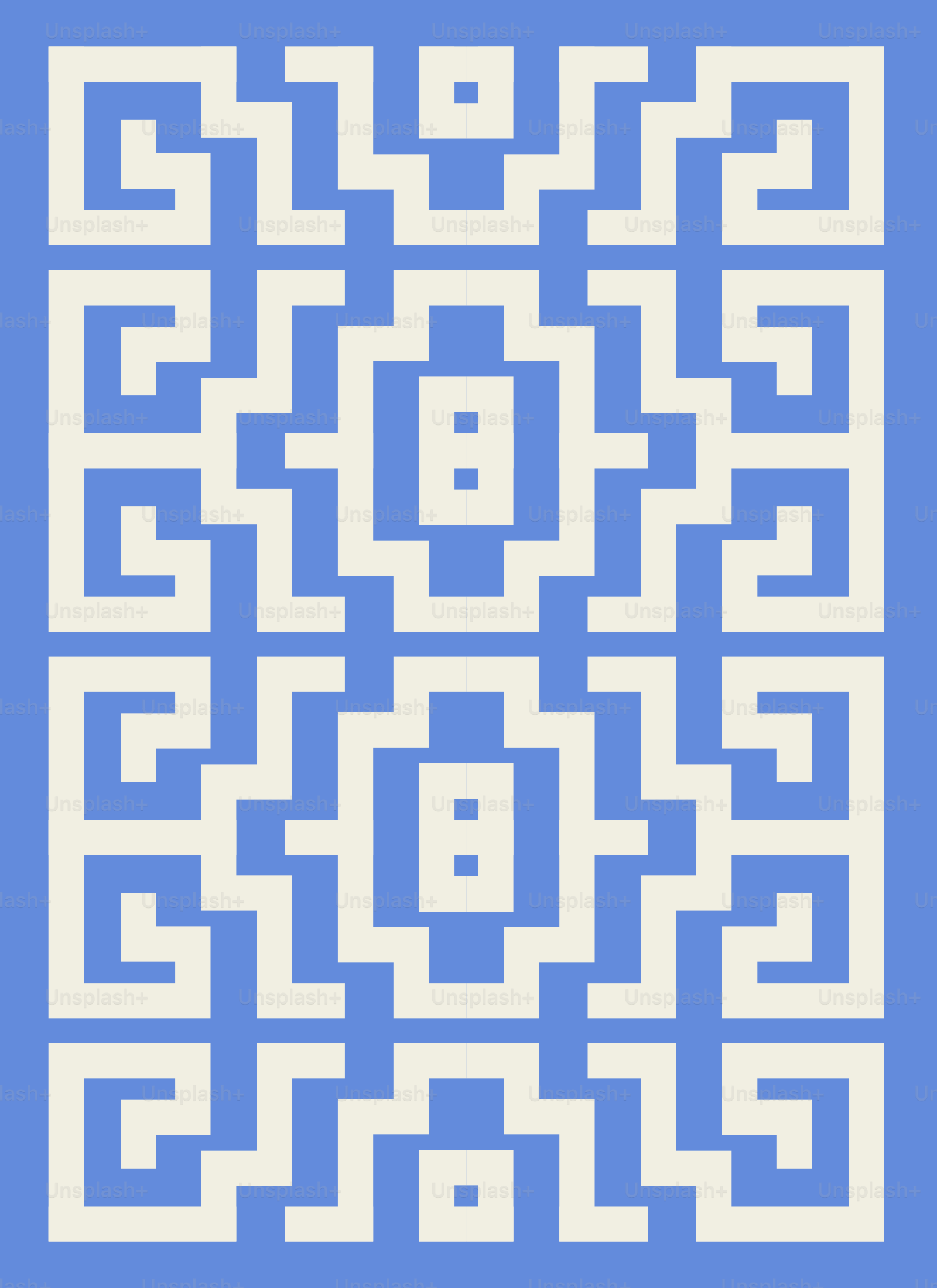 a blue background with a white square pattern