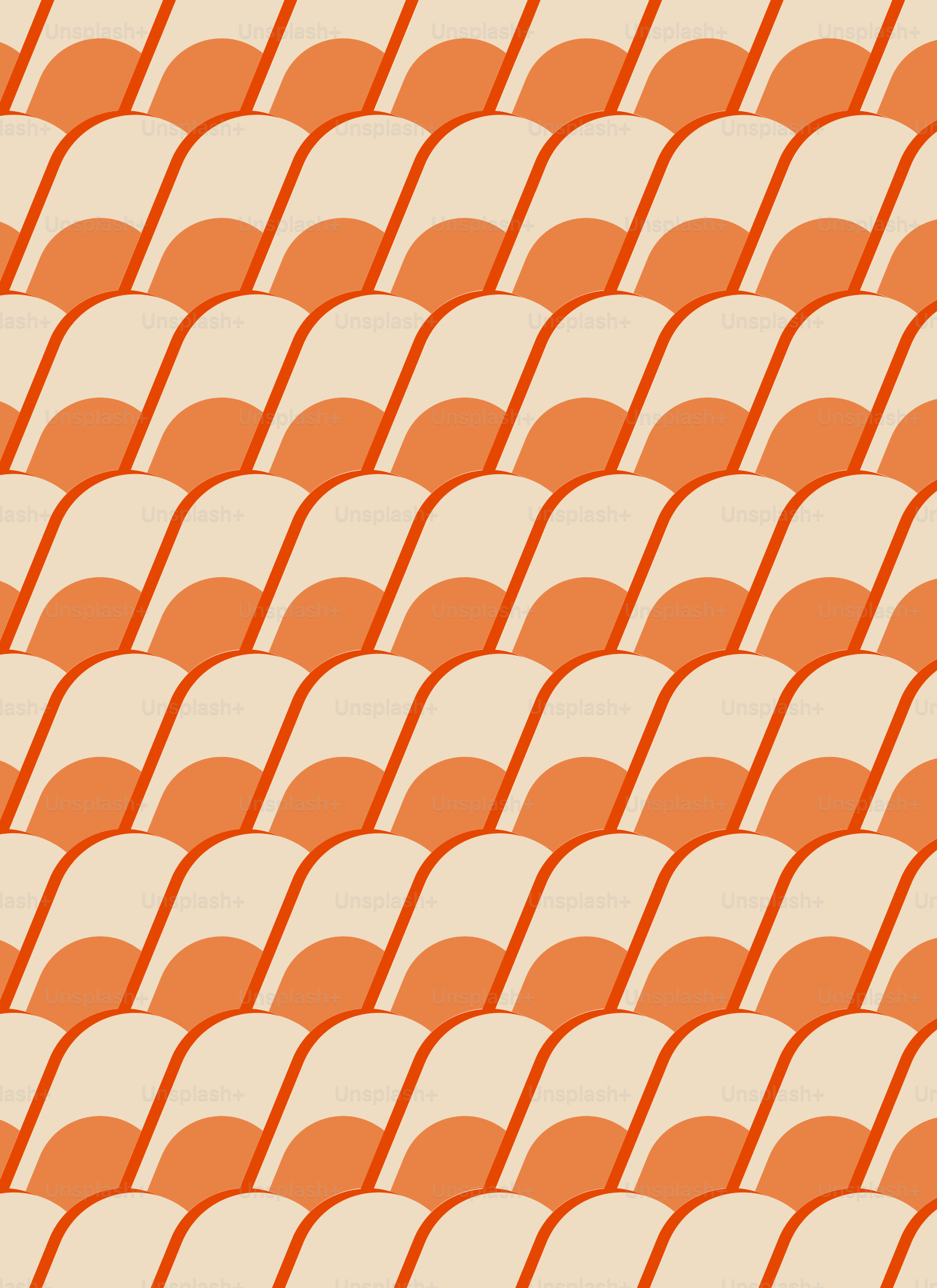 an orange and white background with rows of chairs