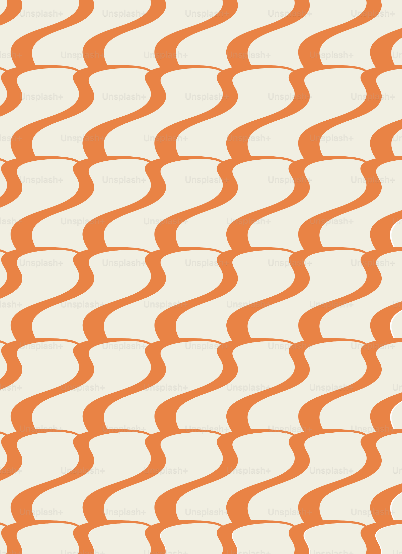 an orange and white wavy pattern on a white background